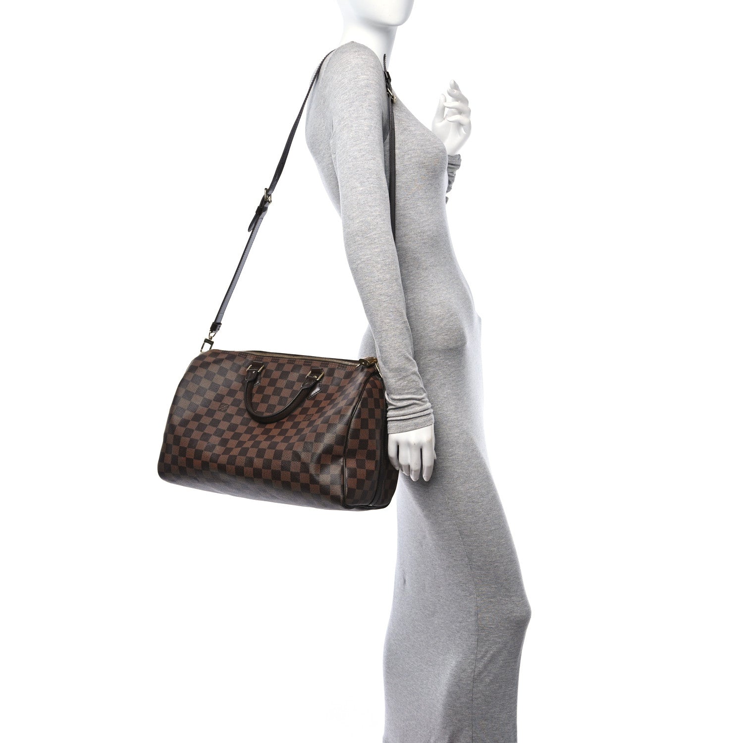 Louis Vuitton Damier Ebene Speedy Bandouliere 35 2 of 10
