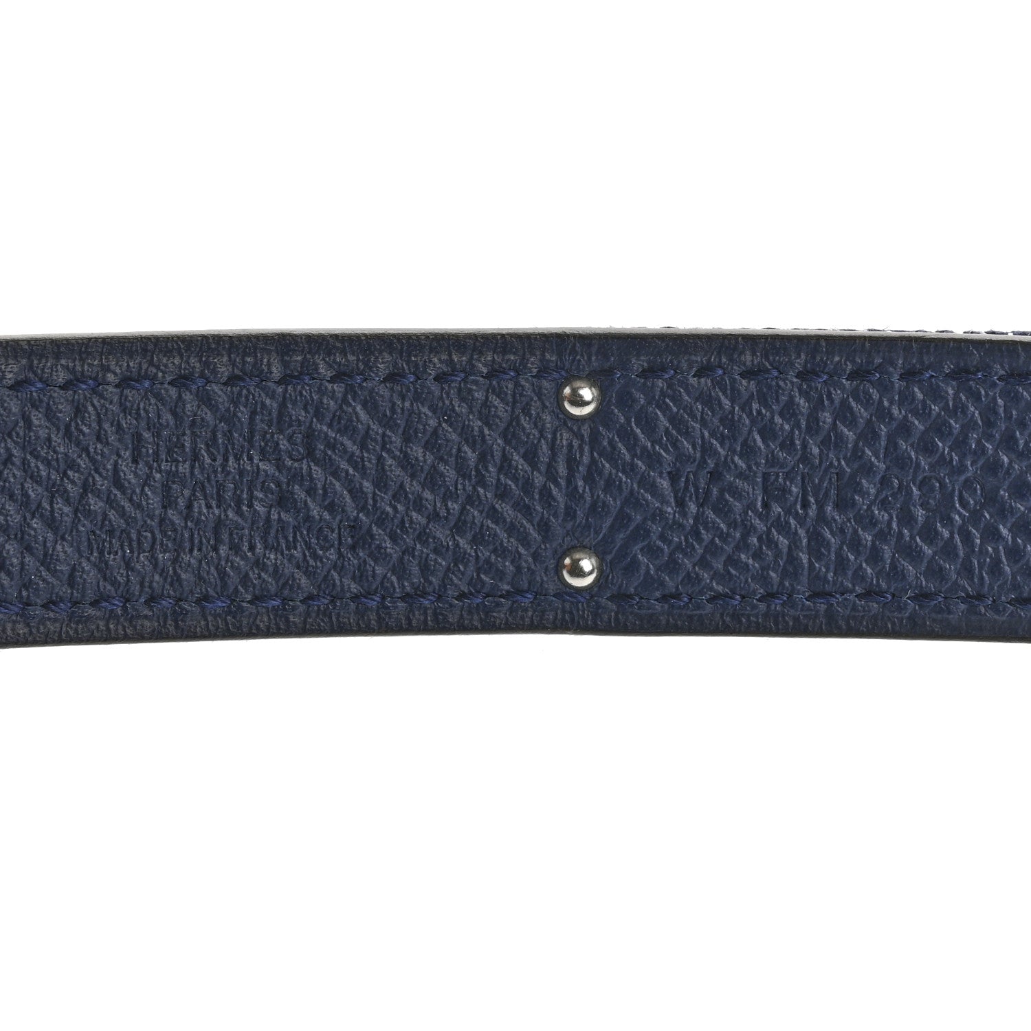 Hermes Denim Epsom Kelly Belt 18 Bleu Indigo White Bleu Navy 3 of 3