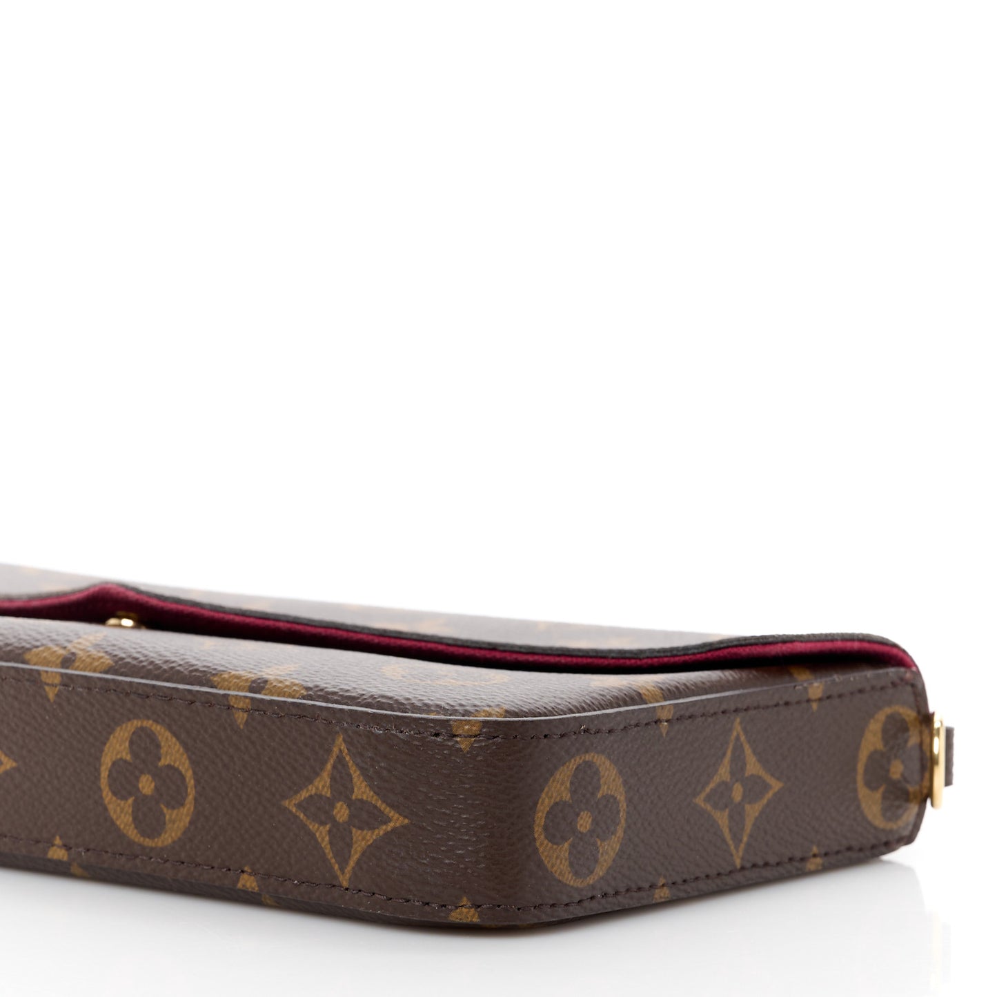 Monogram Pochette Felicie Chain Wallet Fuchsia