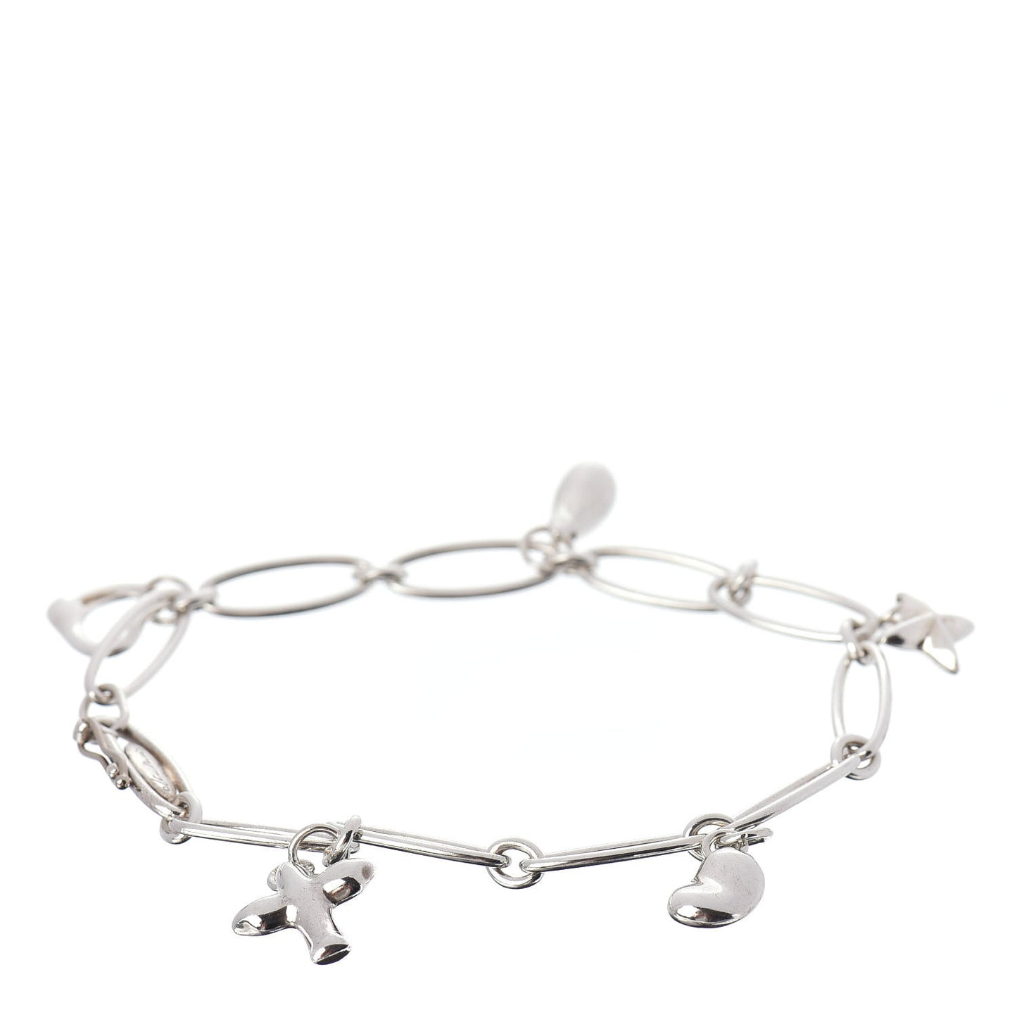 Sterling Silver Elsa Peretti Five Charm Bracelet