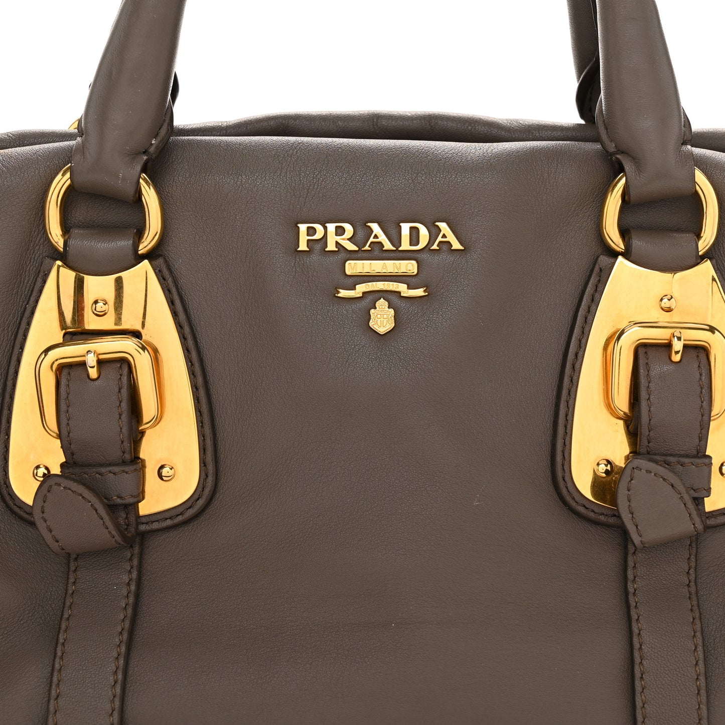 Soft Calf Shopping Satchel Bag Bambu