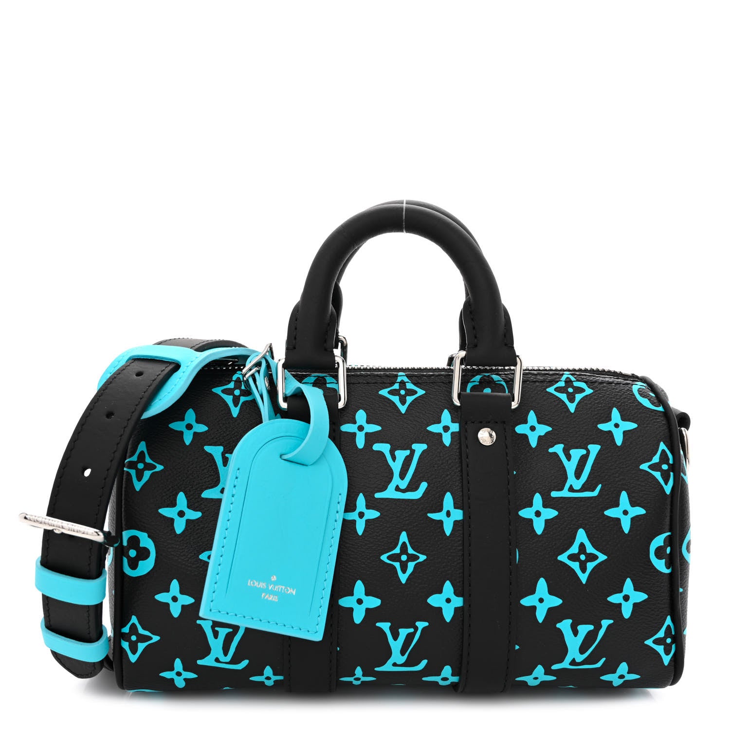 Louis Vuitton Monogram Playground Keepall Bandouliere 25 Black 1 of 9