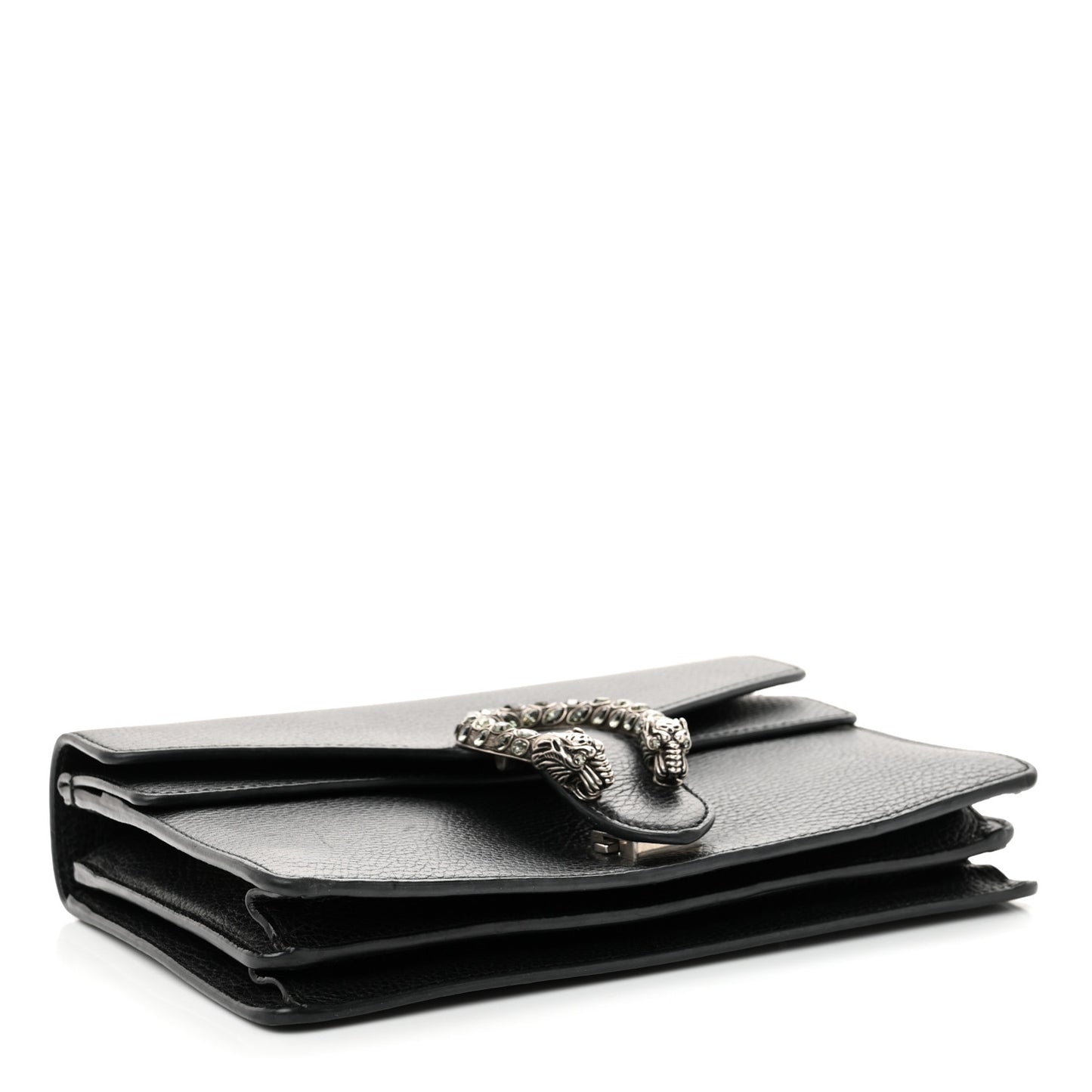 Pebbled Calfskin Small Dionysus Shoulder Bag Black