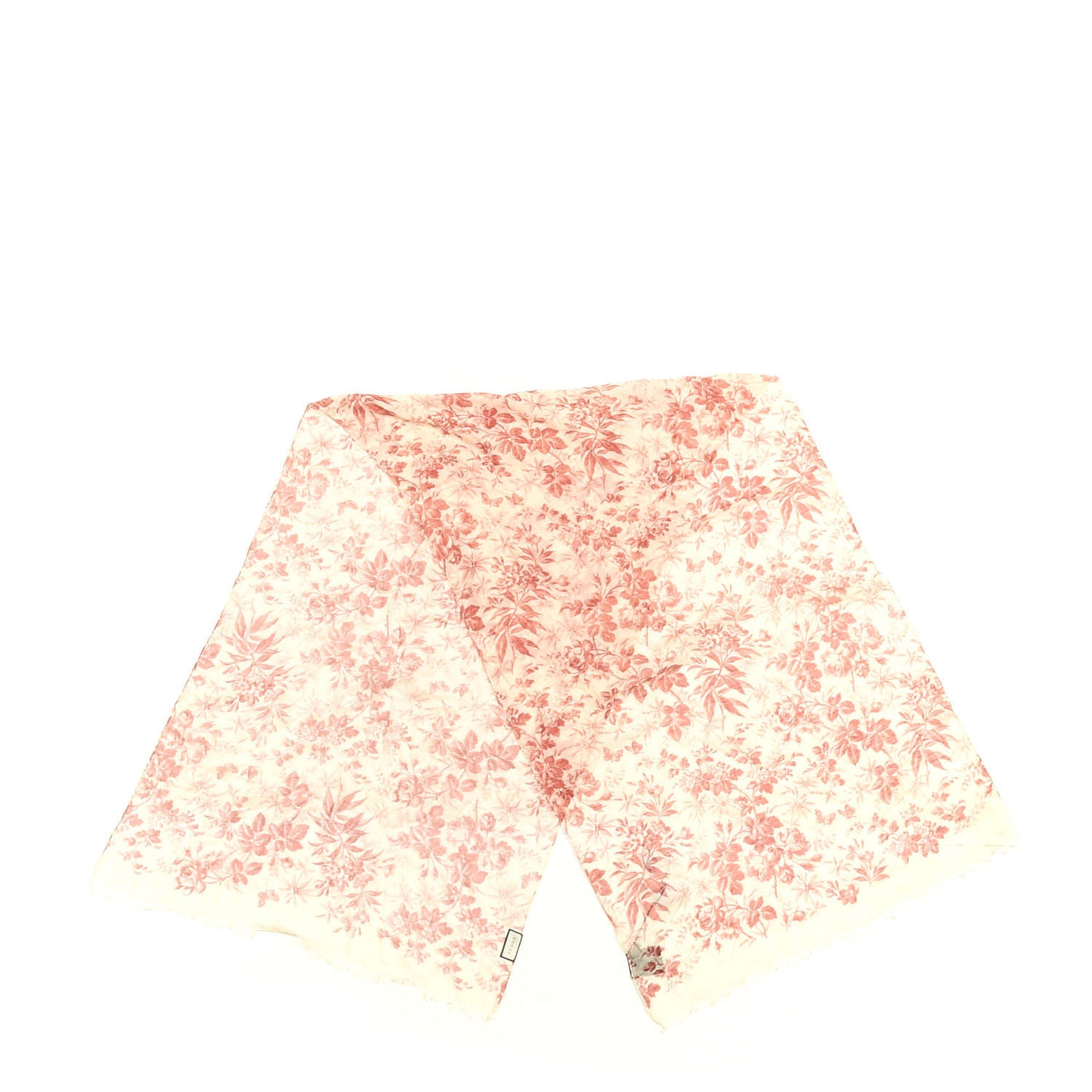 Modal Cotton Silk Erbarium Scarf Lacquer Ivory