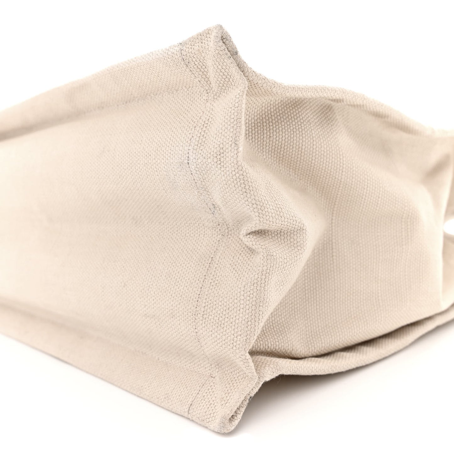 Cotton Linen Calfskin Striped Rive Gauche Tote Water Green