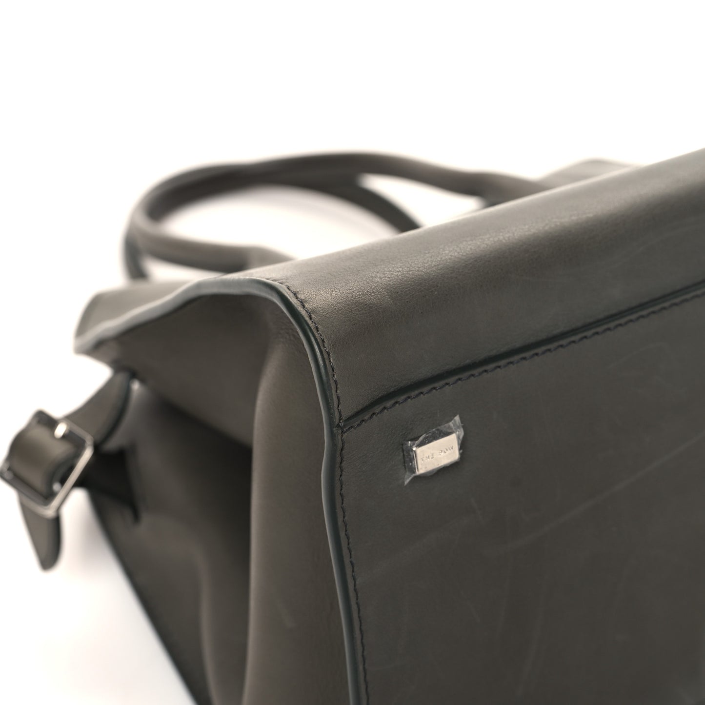 Polished Saddle Calfskin Soft Margaux 12 Koala Grey