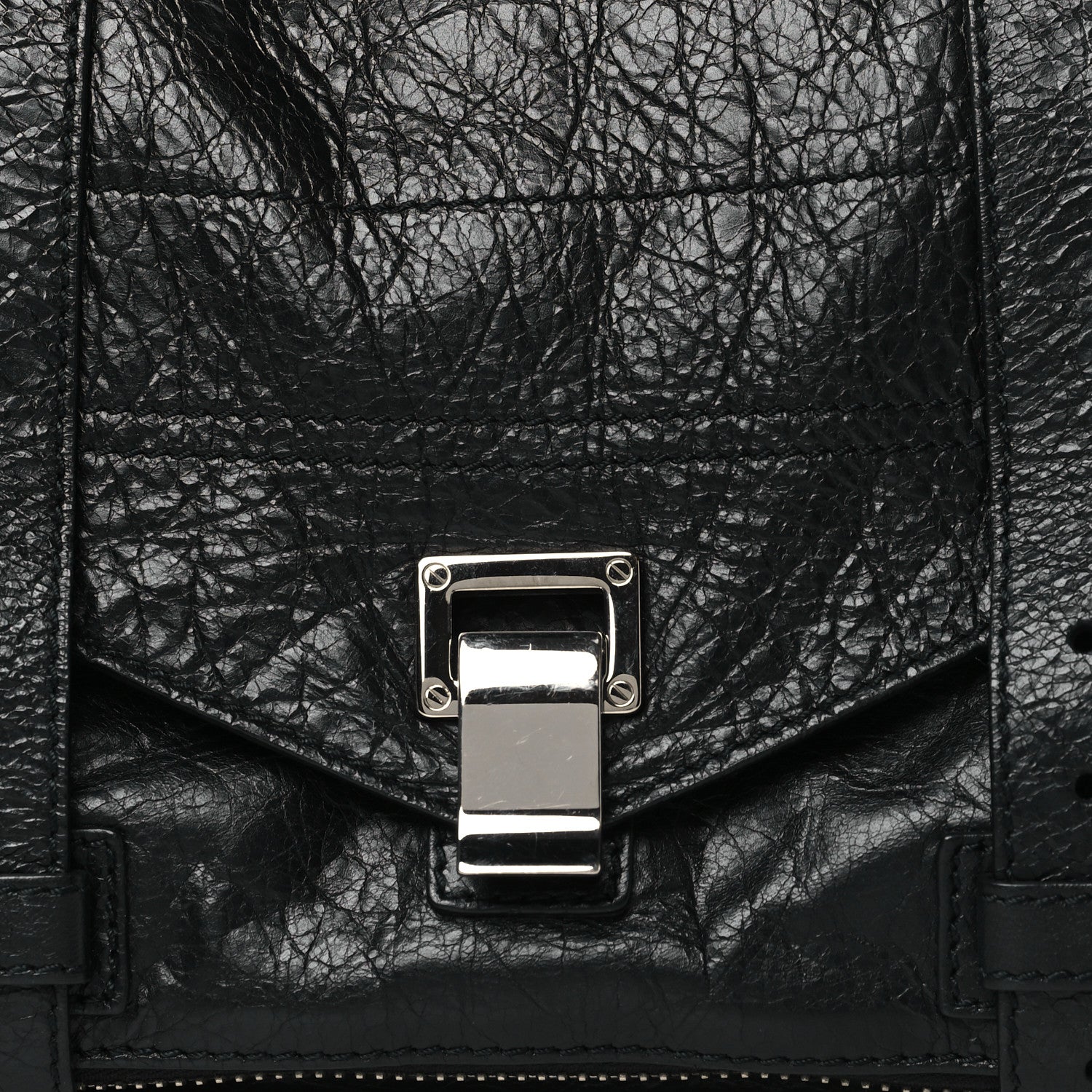 Proenza Schouler Lambskin Medium PS1 Plus Zip Satchel Black 7 of 9