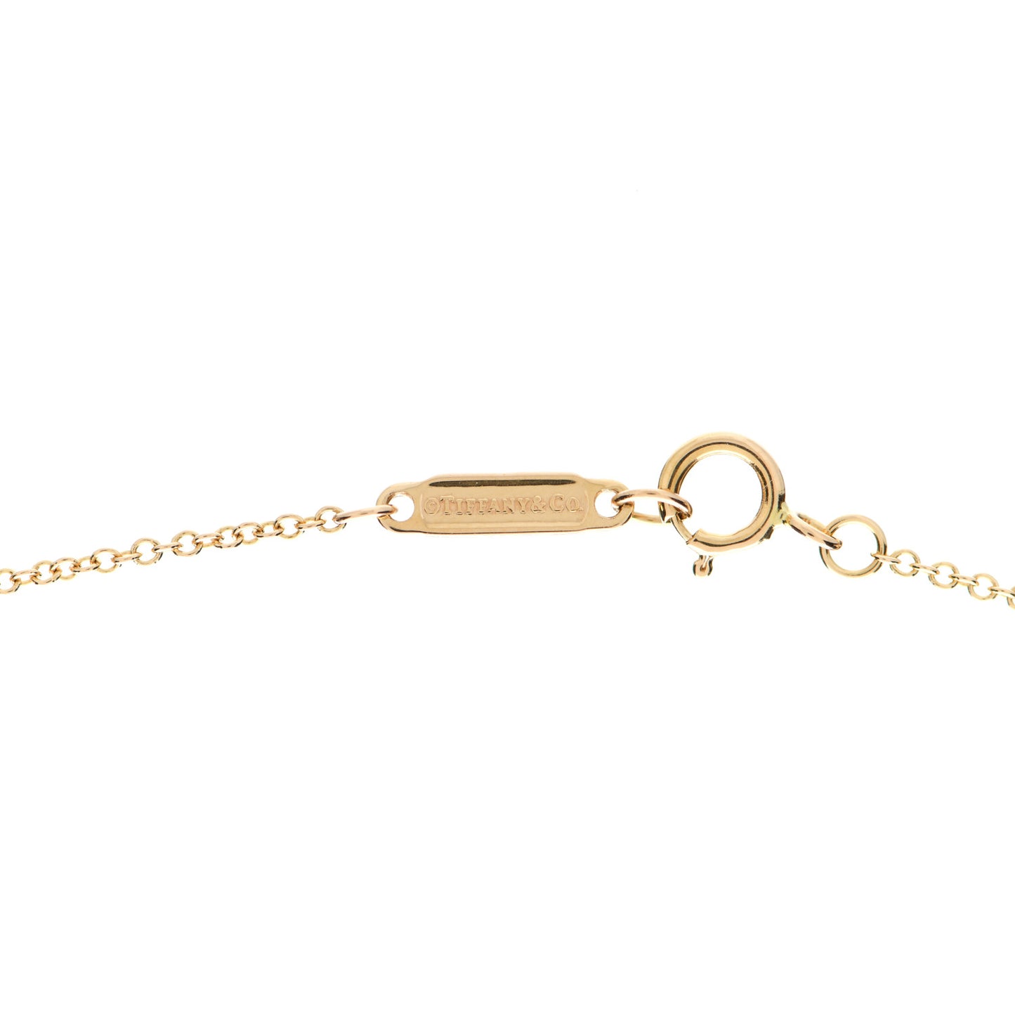 18K Yellow Gold Diamond Small T Smile Pendant Necklace