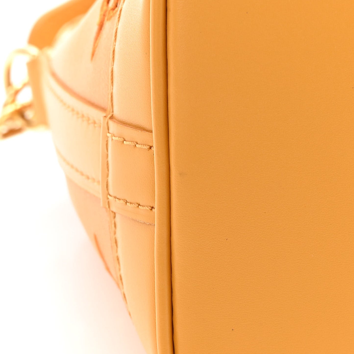 Perforated Calfskin Monogram Nano Noe Safran Yellow
