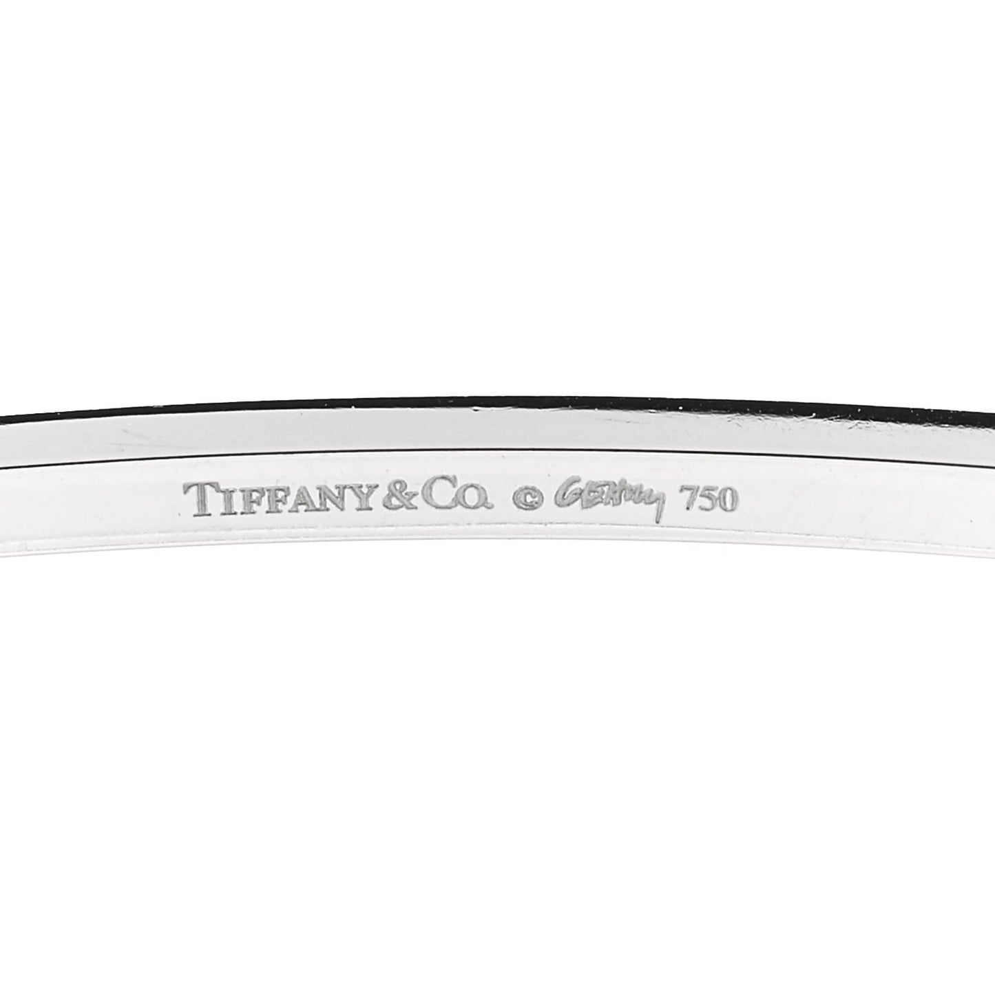 18K White Gold Diamond Frank Gehry Torque Bangle Bracelet