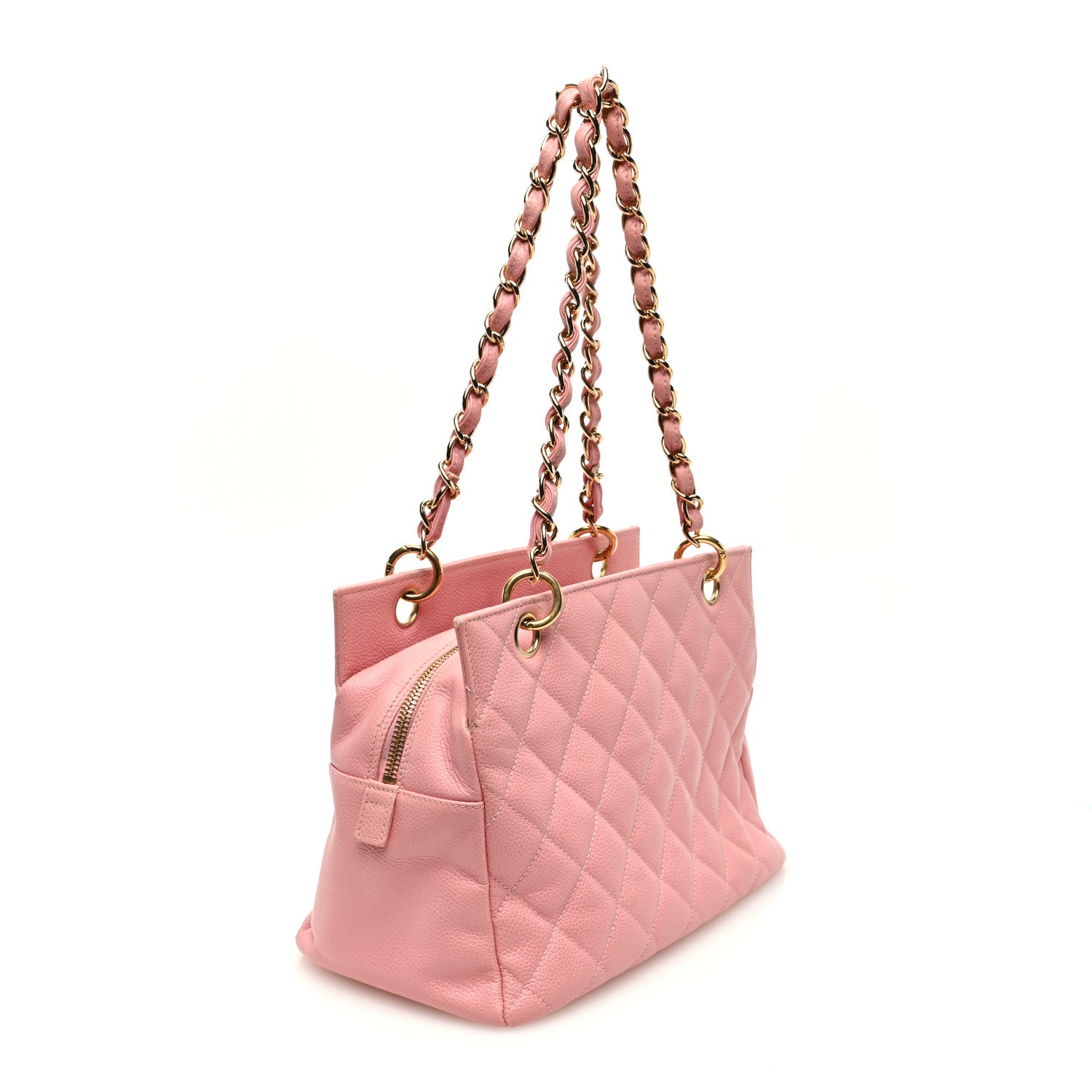 Chanel Caviar Quilted Petit Timeless Shopping Tote PTT Pink 3 of 11