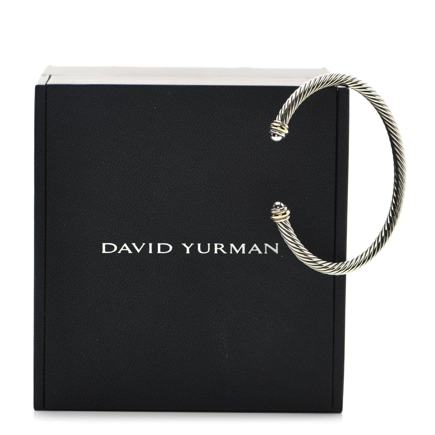 Sterling Silver 18K Yellow Gold 4mm Cable Classics Bracelet