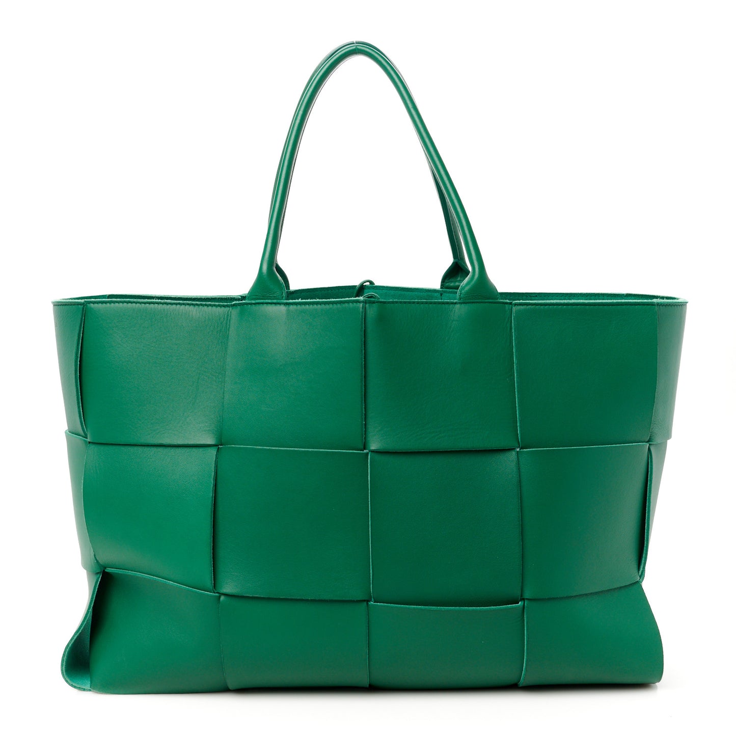 Nappa Maxi Intrecciato Large Arco Tote Green