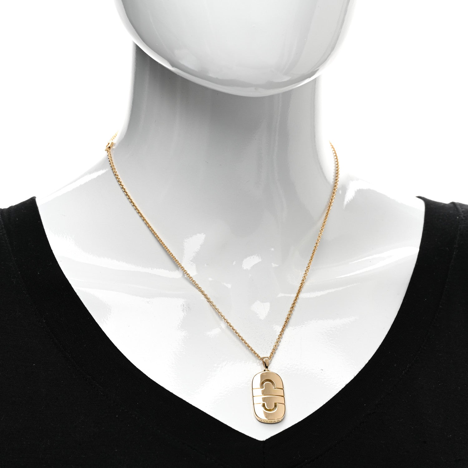 Bulgari 18K Yellow Gold Parentesi Pendant Necklace 2 of 4