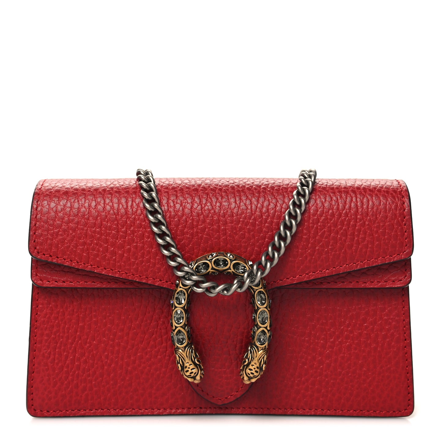 Calfskin Super Mini Dionysus Shoulder Bag Hibiscus Red