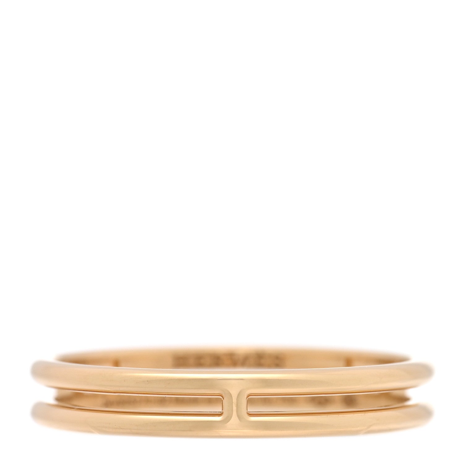 Hermes 18K Yellow Gold Ariane Wedding Band Ring 62 10 1842929 