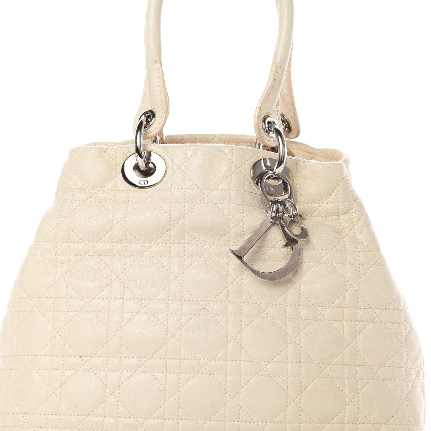 Lambskin Cannage Medium Soft Lady Dior Beige