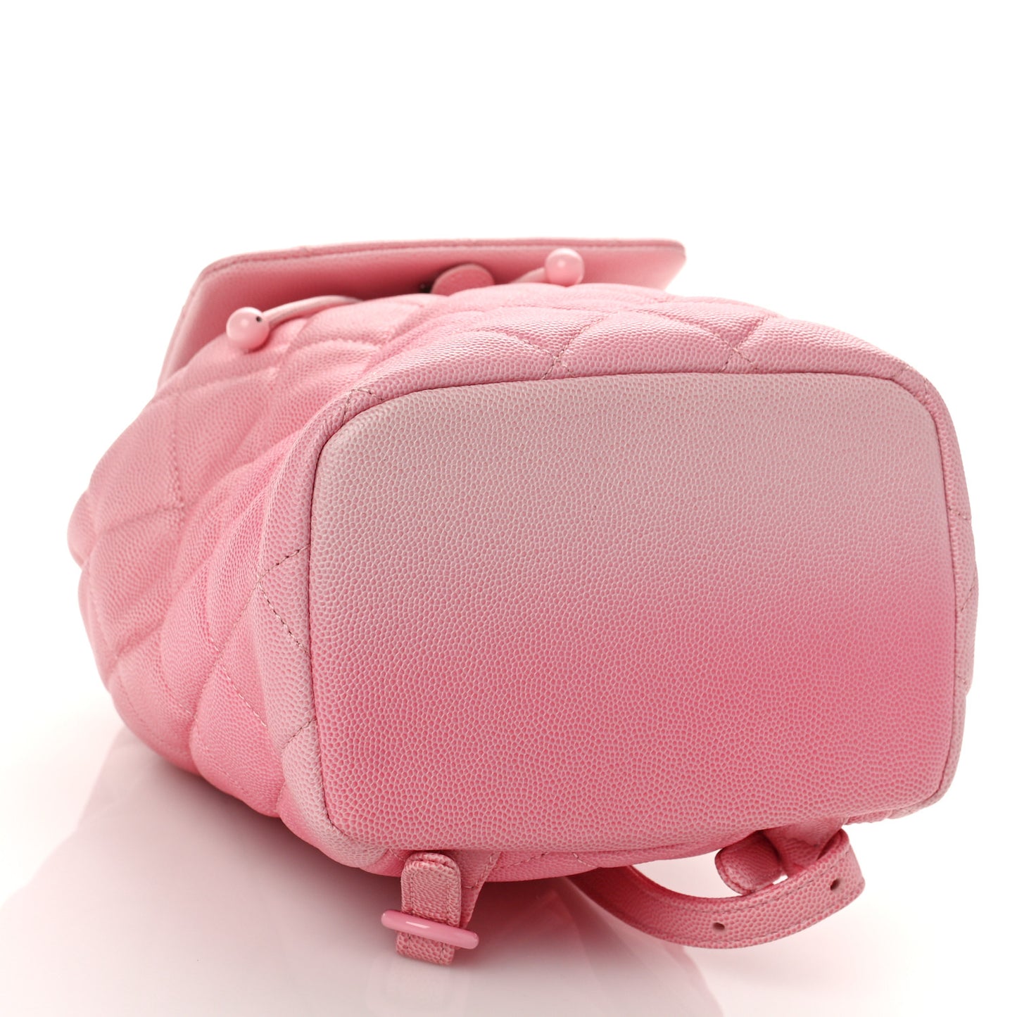 Shaded Caviar Quilted Lacquered CC My Everything Drawstring Backpack Pink