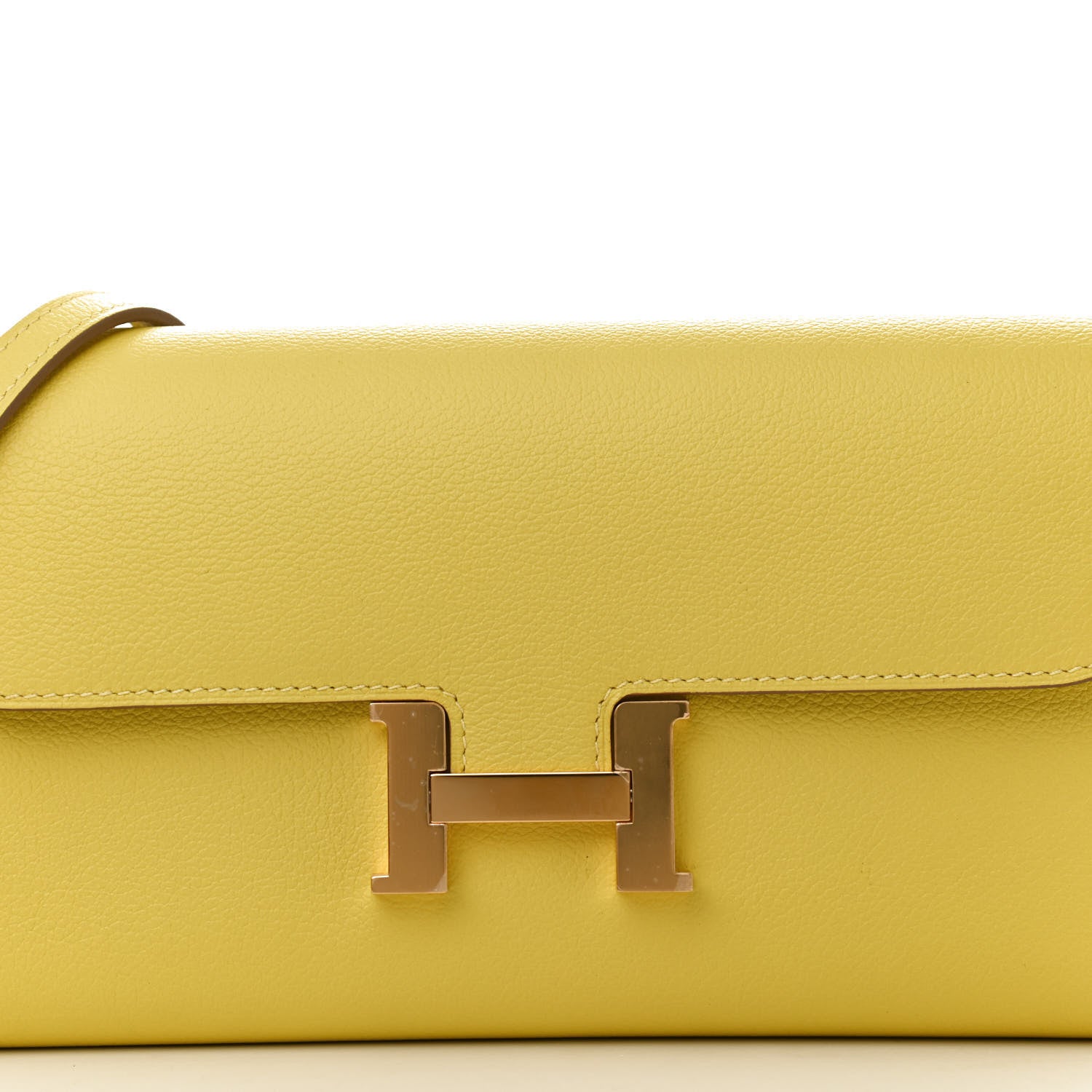 Hermes Evercolor Constance Wallet To Go Lime 7 of 10