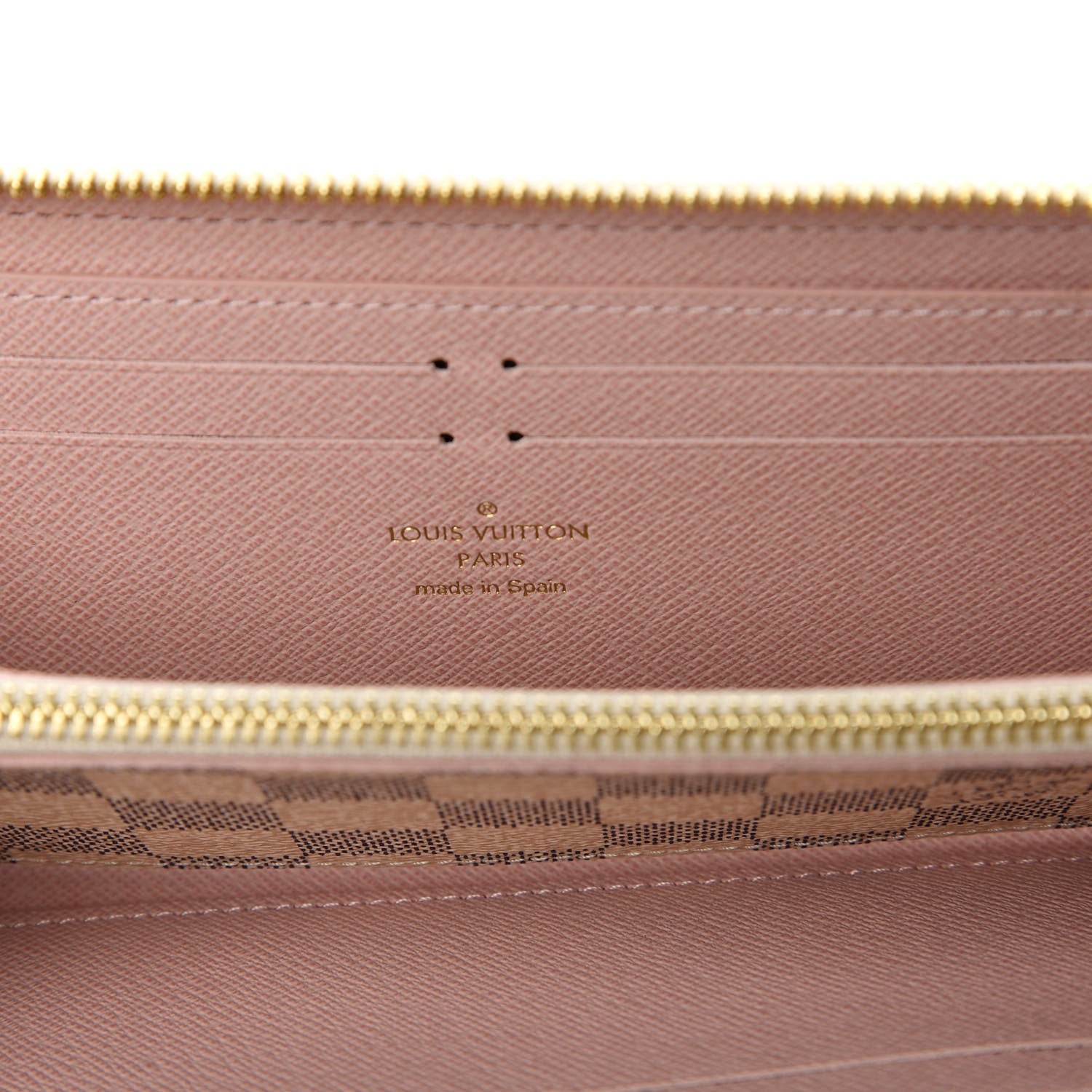Louis Vuitton Damier Azur Studded Clemence Wallet Rose Ballerine 8 of 10