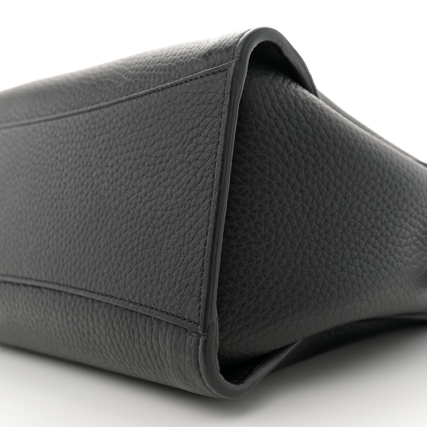 Heavy Grain Small Iris Tote Black