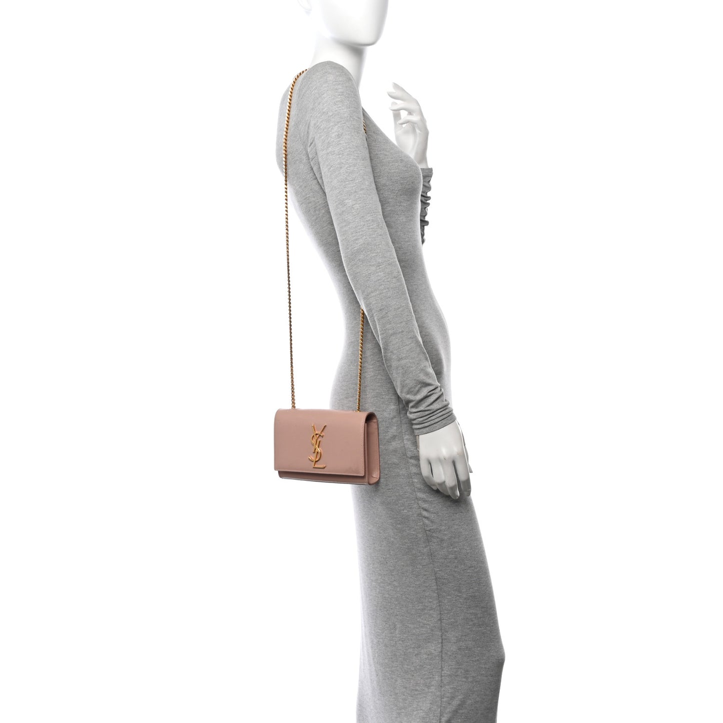 Grain De Poudre Small Monogram Kate Satchel Pale Blush