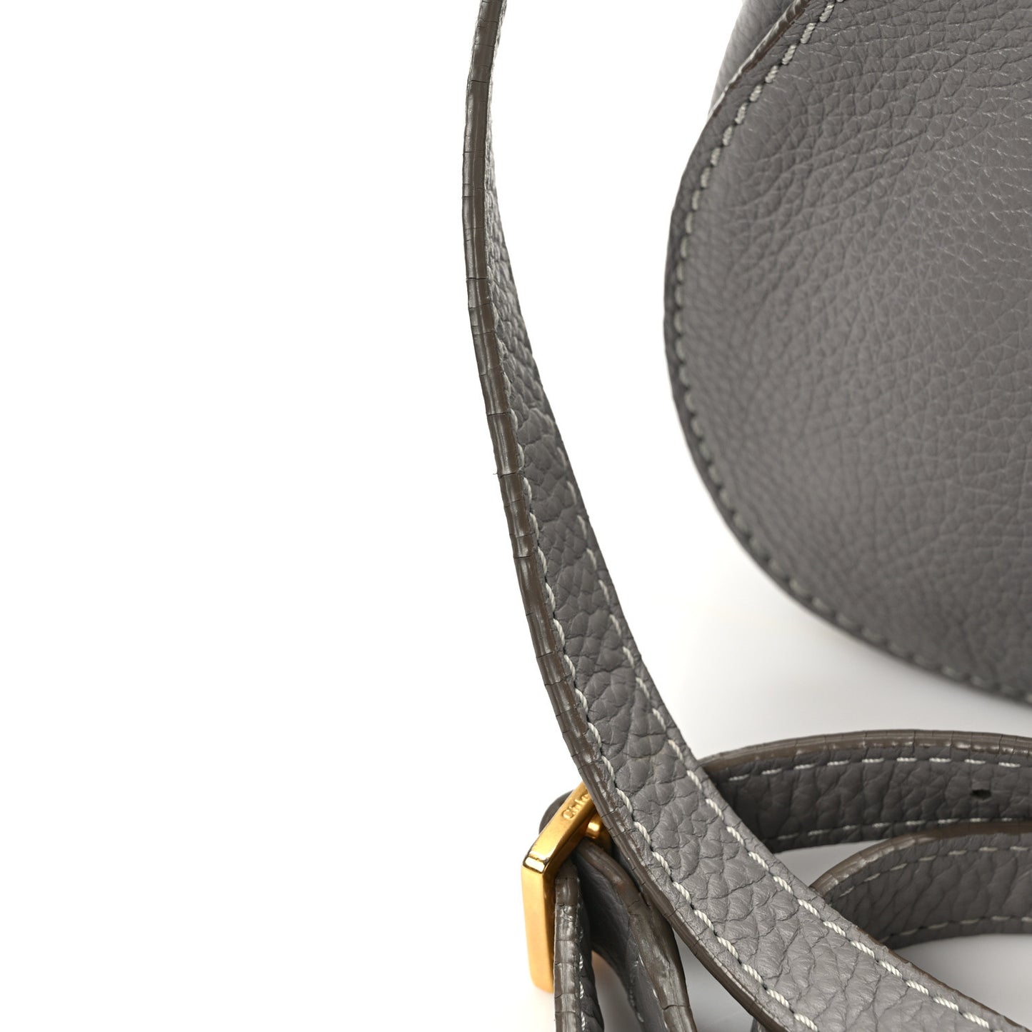 Calfskin Mini Marcie Round Crossbody Bag Cashmere Grey