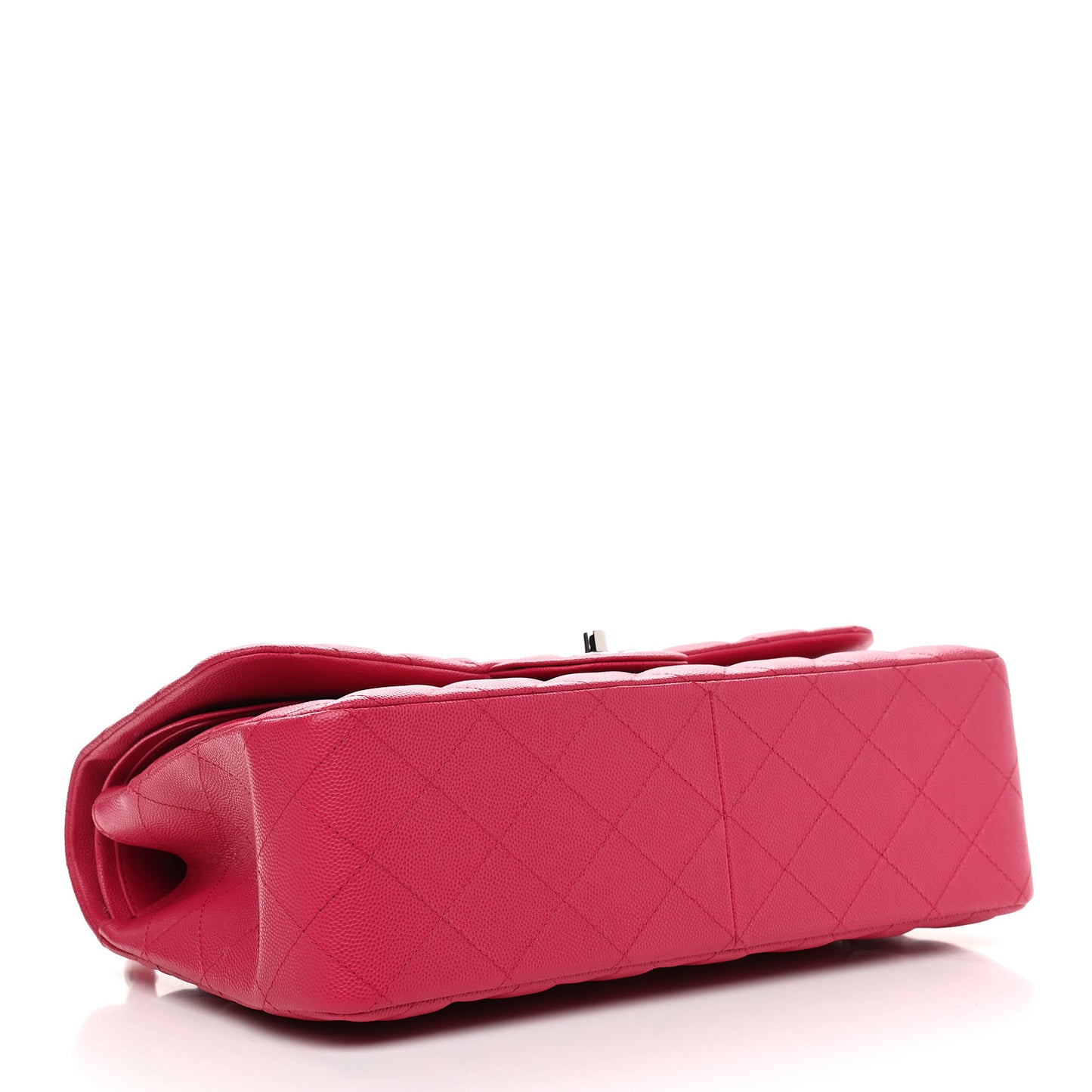 Caviar Quilted Jumbo Double Flap Dark Pink