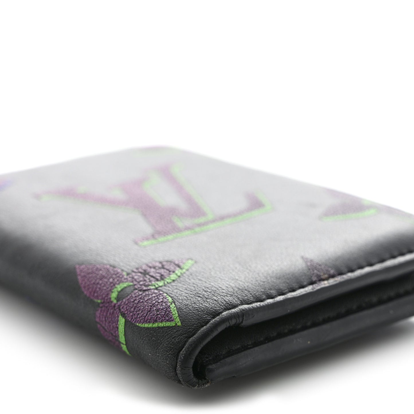 Calfskin Monogram Spotlight Pocket Organizer Black Multicolor
