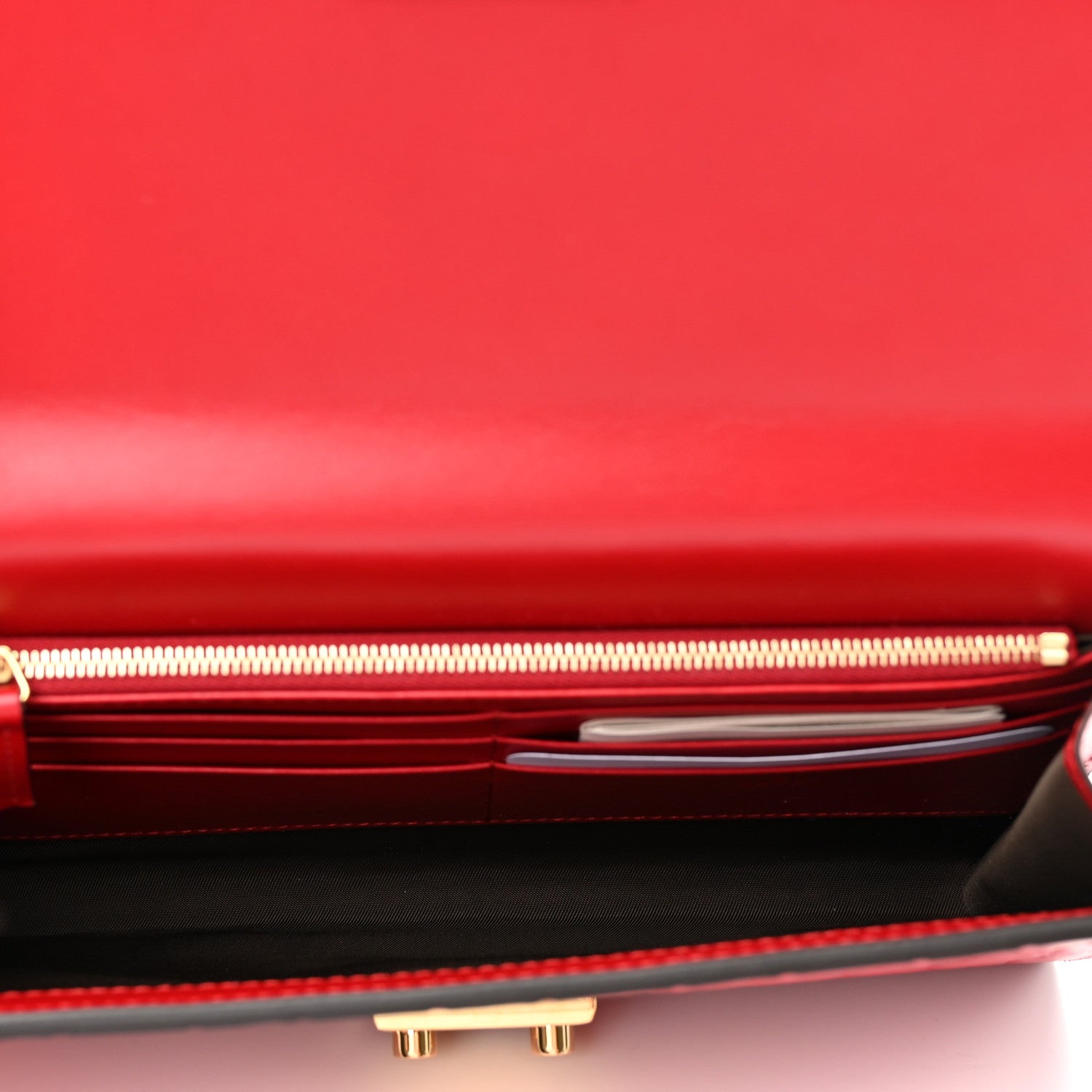 Gucci Guccissima Padlock Clutch Hibiscus Red 5 of 8