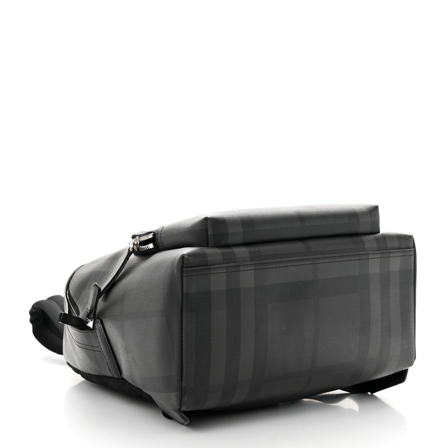 Burberry PVC Check Abbeydale Simple Backpack Black Grey 4 of 12