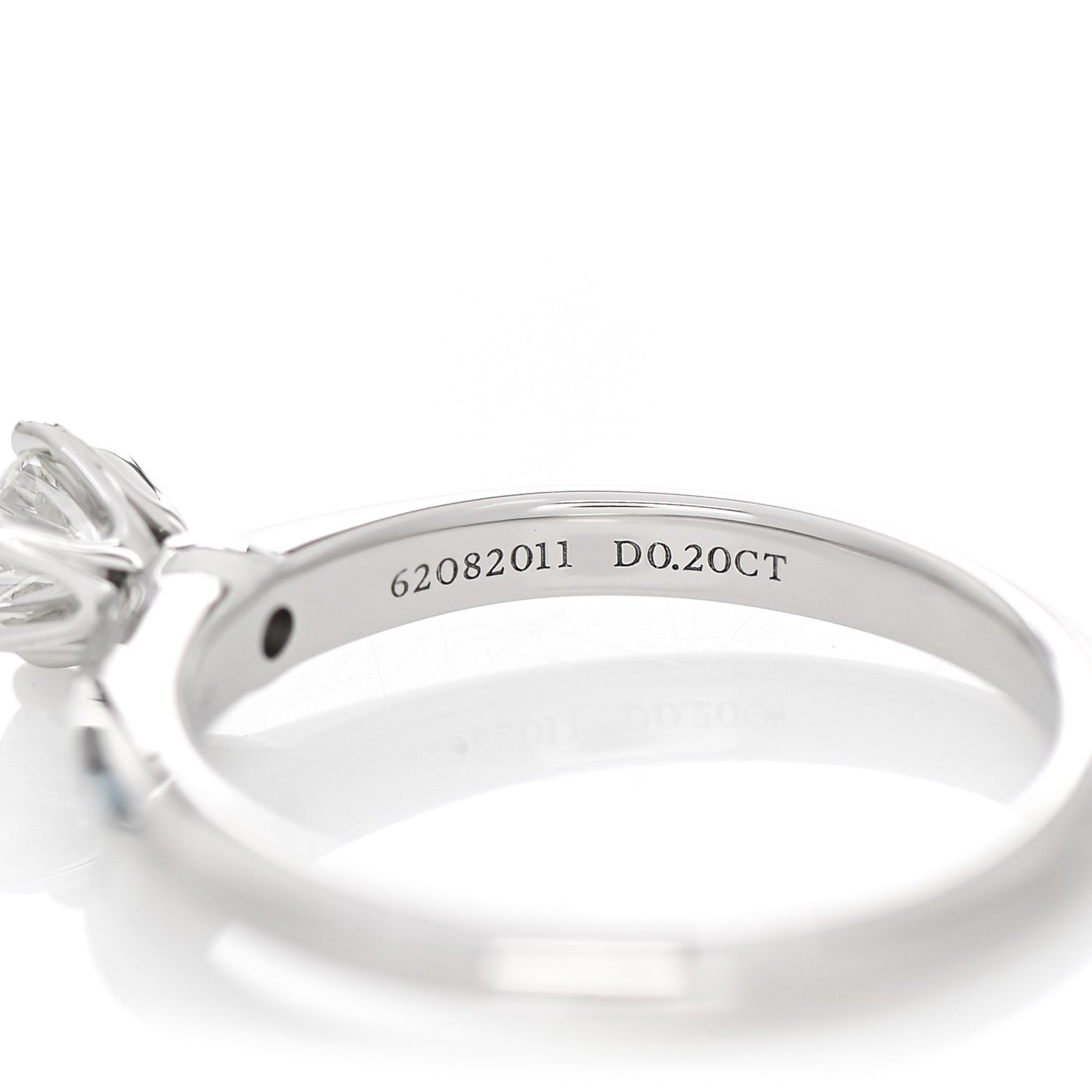 Platinum Diamond .20ct Solitaire Engagement Ring 48 4.5