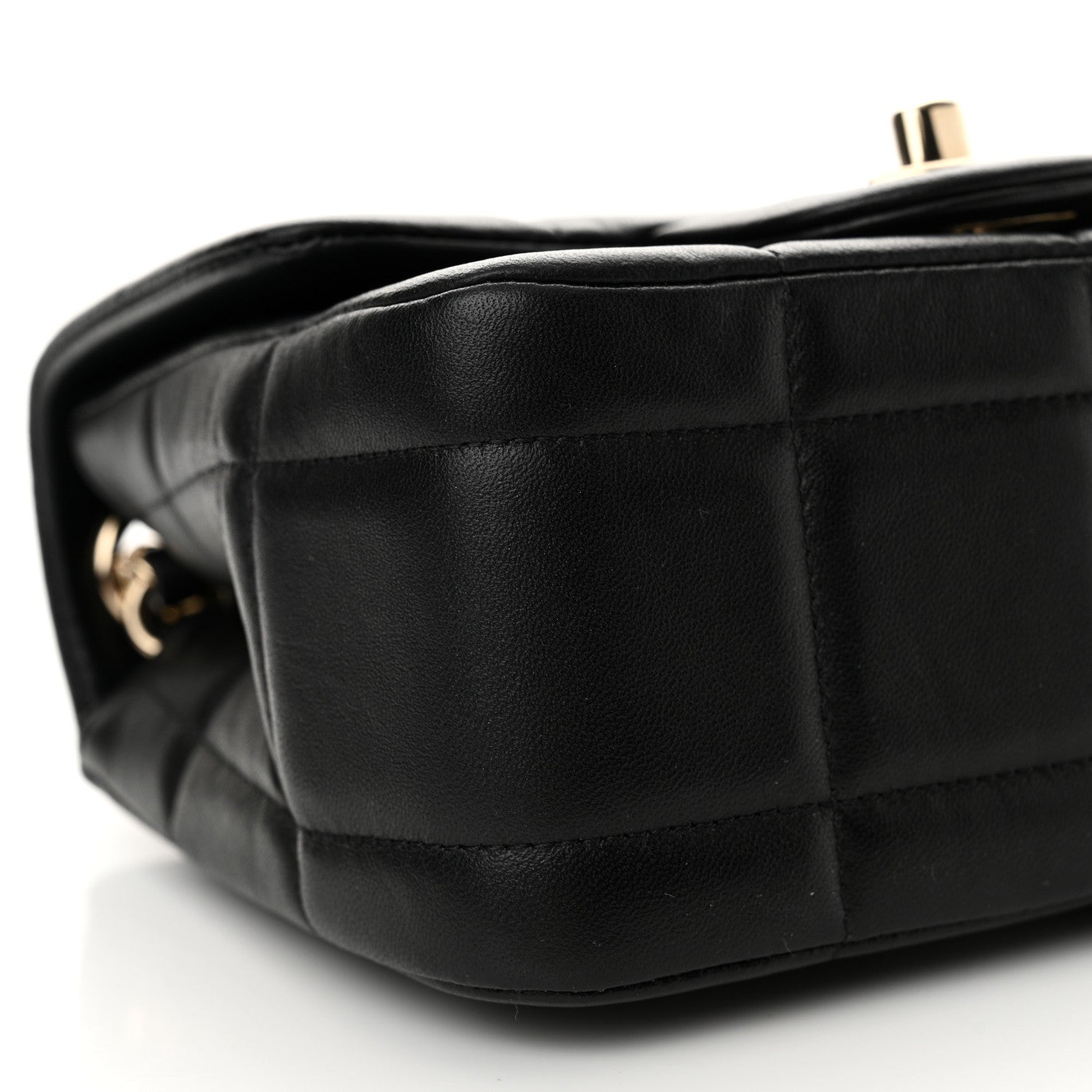 Chanel Lambskin Resin Crystal Square Quilted Mini Monacoco Flap Black 8 of 10