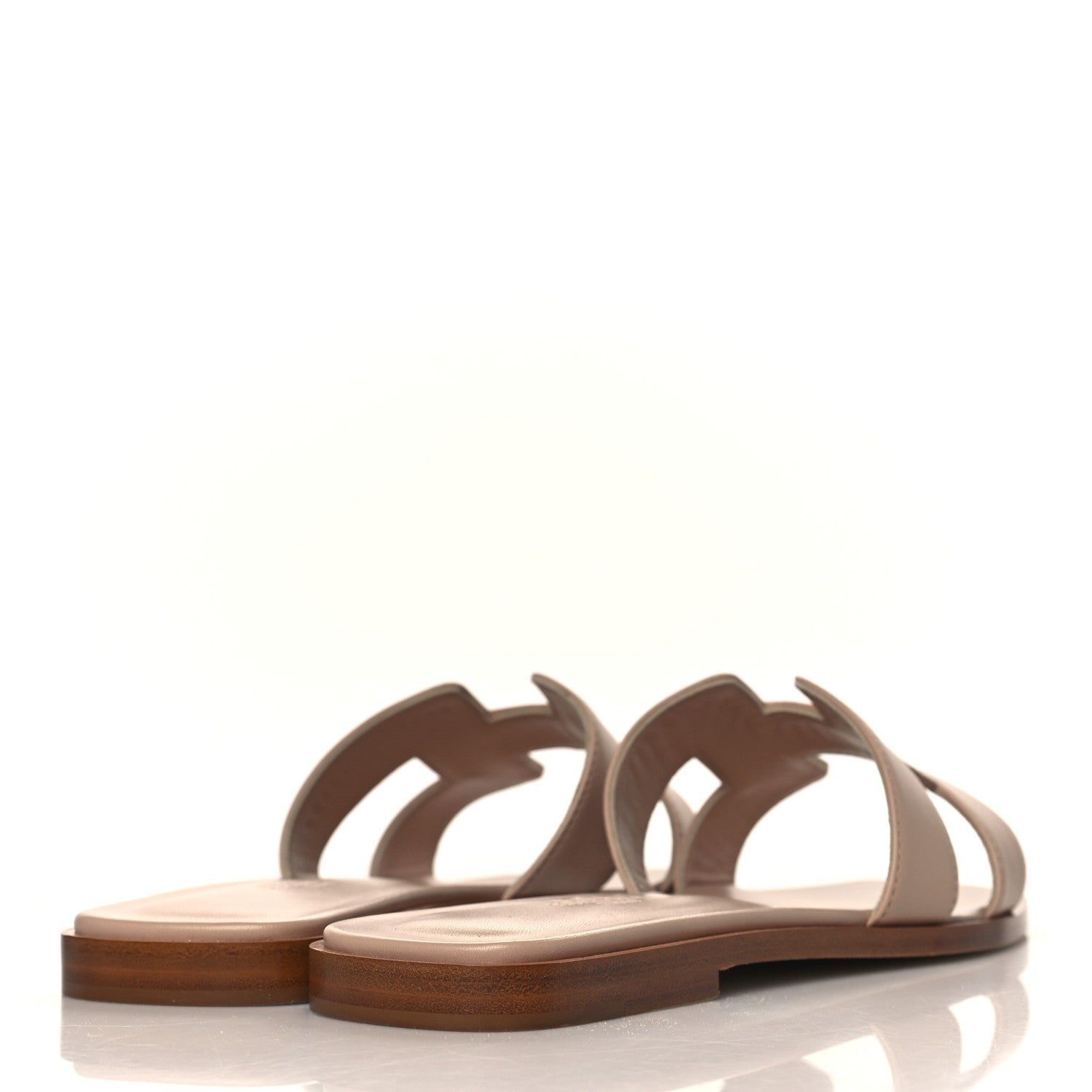 Hermes Box Calfskin Oran Sandals 37 Beige Nude 4 of 9