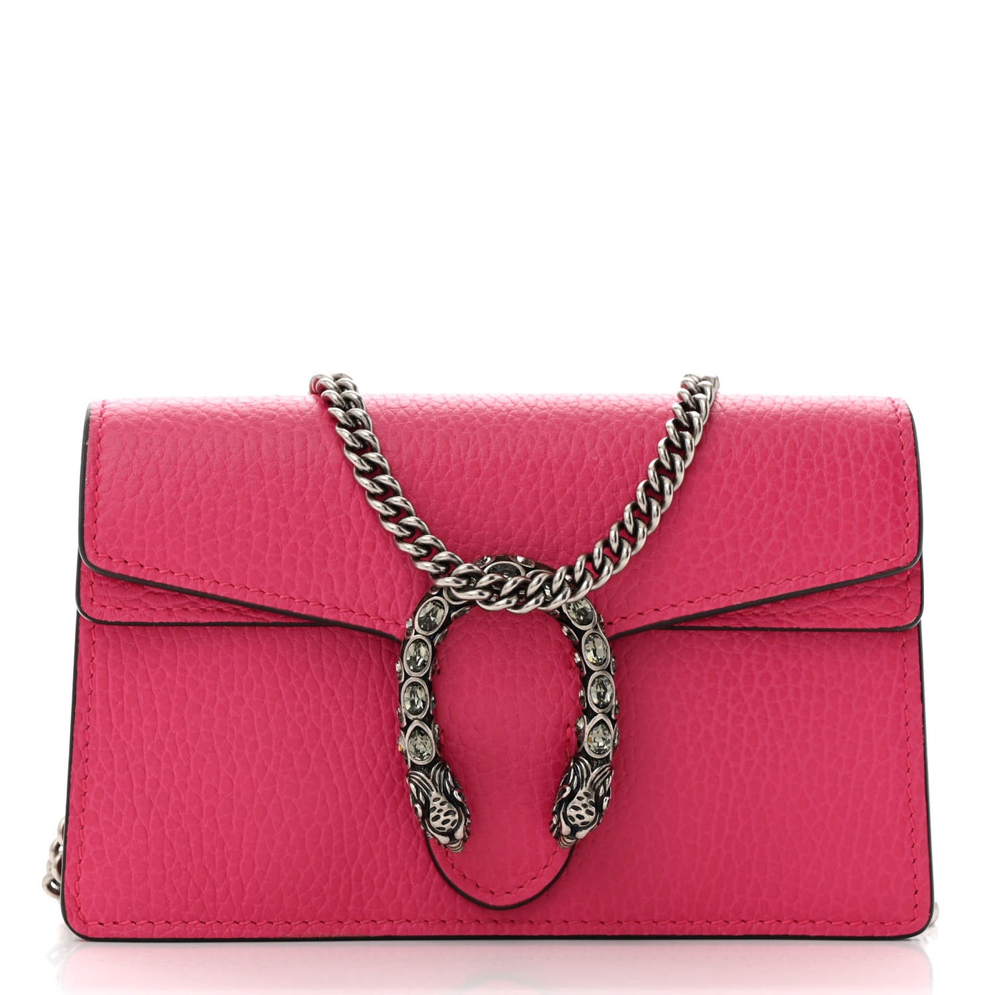 Dollar Calfskin Crystal Super Mini Dionysus Shoulder Bag Box Pink Black Diamond