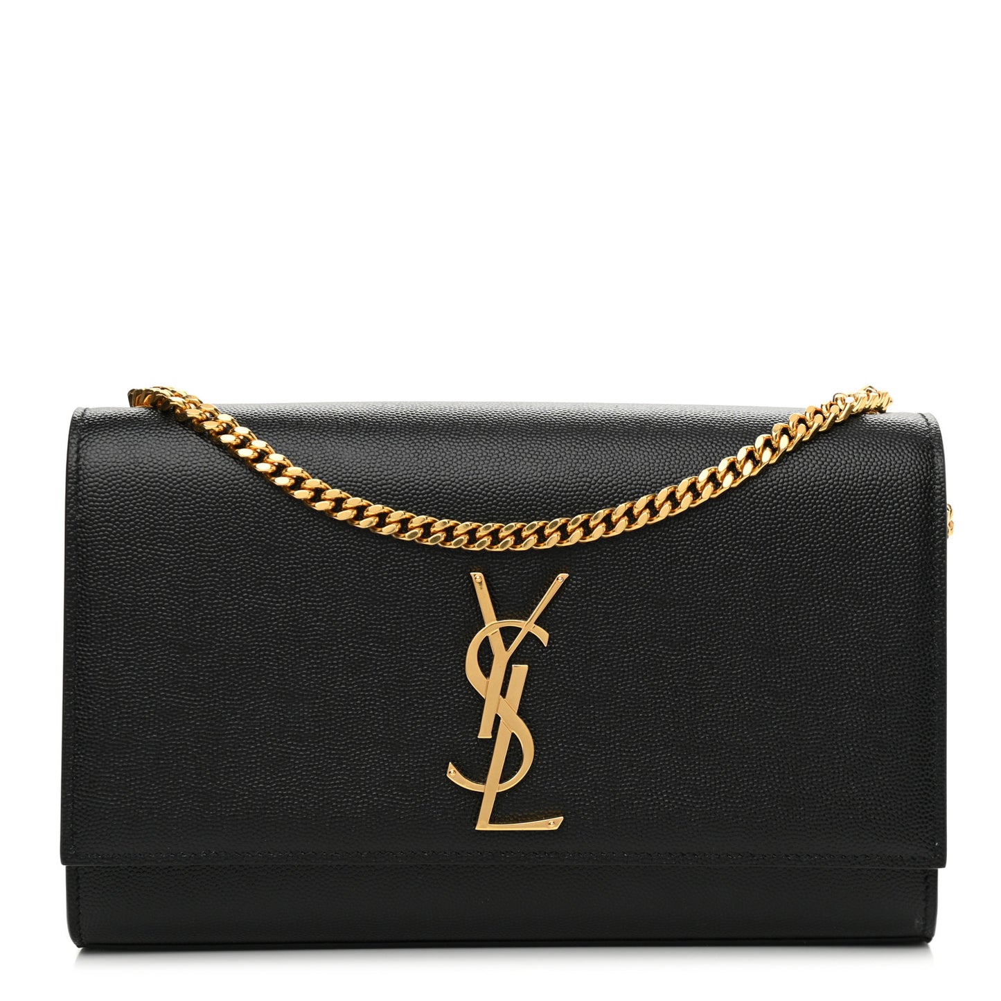 Grain De Poudre Medium Classic Monogram Kate Satchel Black