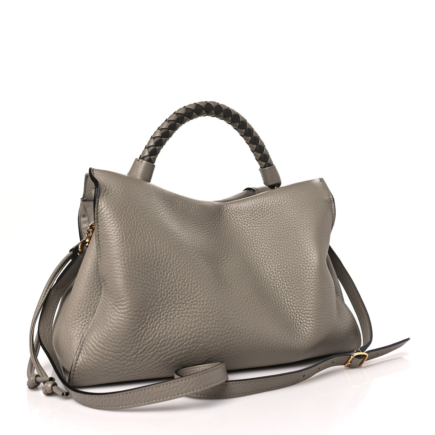 Heavy Grain Iris Tote Powder Grey Dark Clay