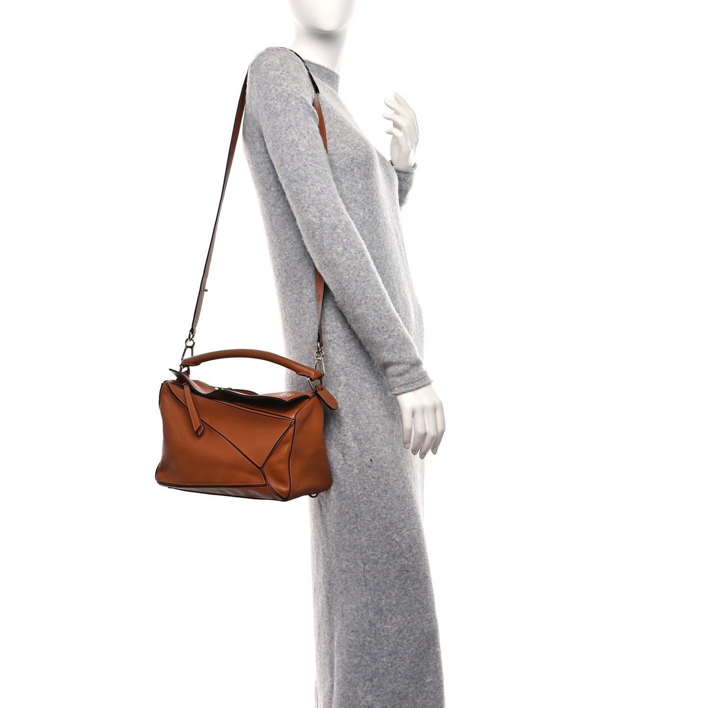 Calfskin Medium Puzzle Bag Tan
