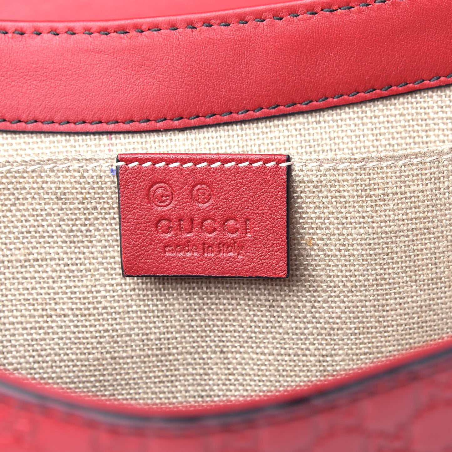 Microguccissima Medium Emily Chain Shoulder Bag Red