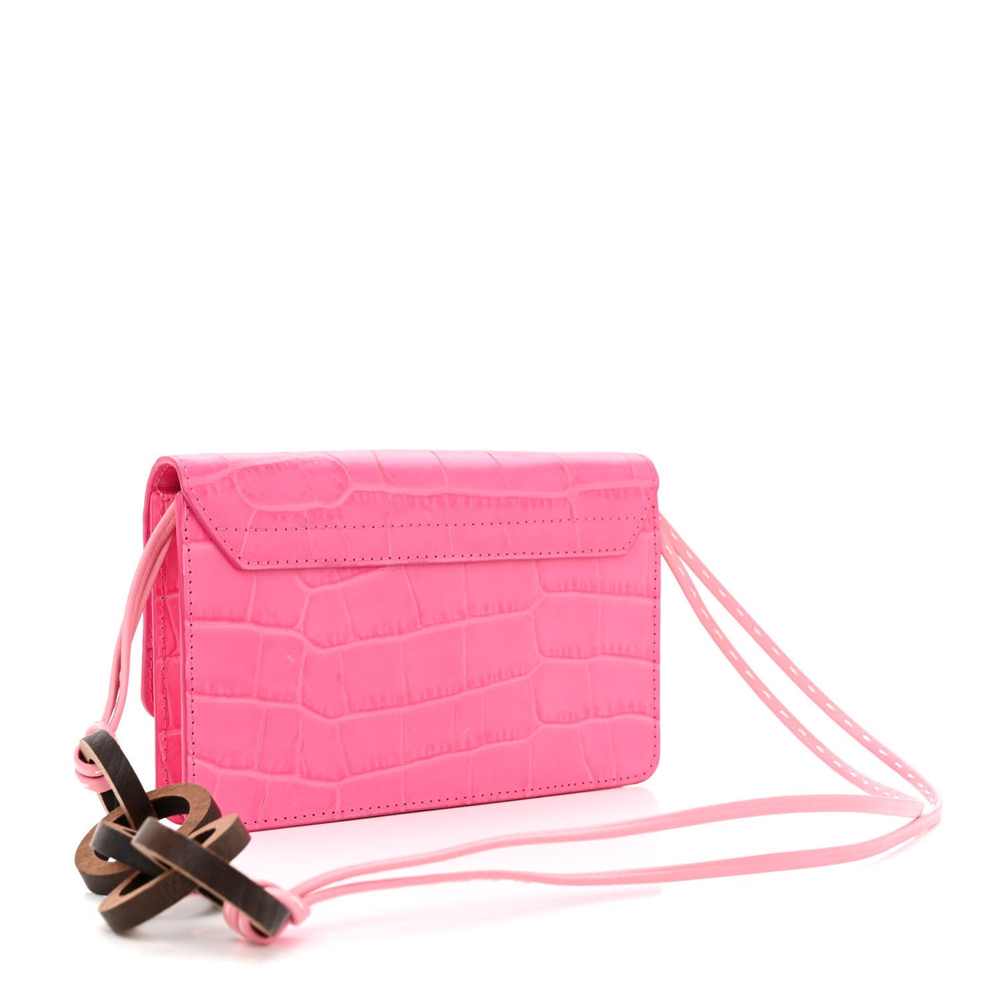 Calfskin Crocodile Embossed Le Riviera Pink