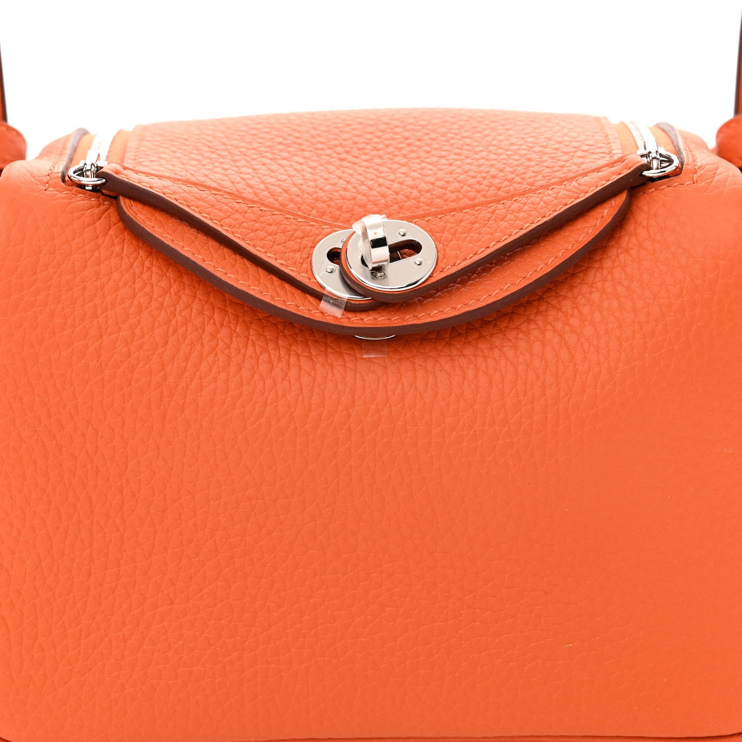 Hermes Taurillon Clemence Mini Lindy 20 Feu 8 of 11