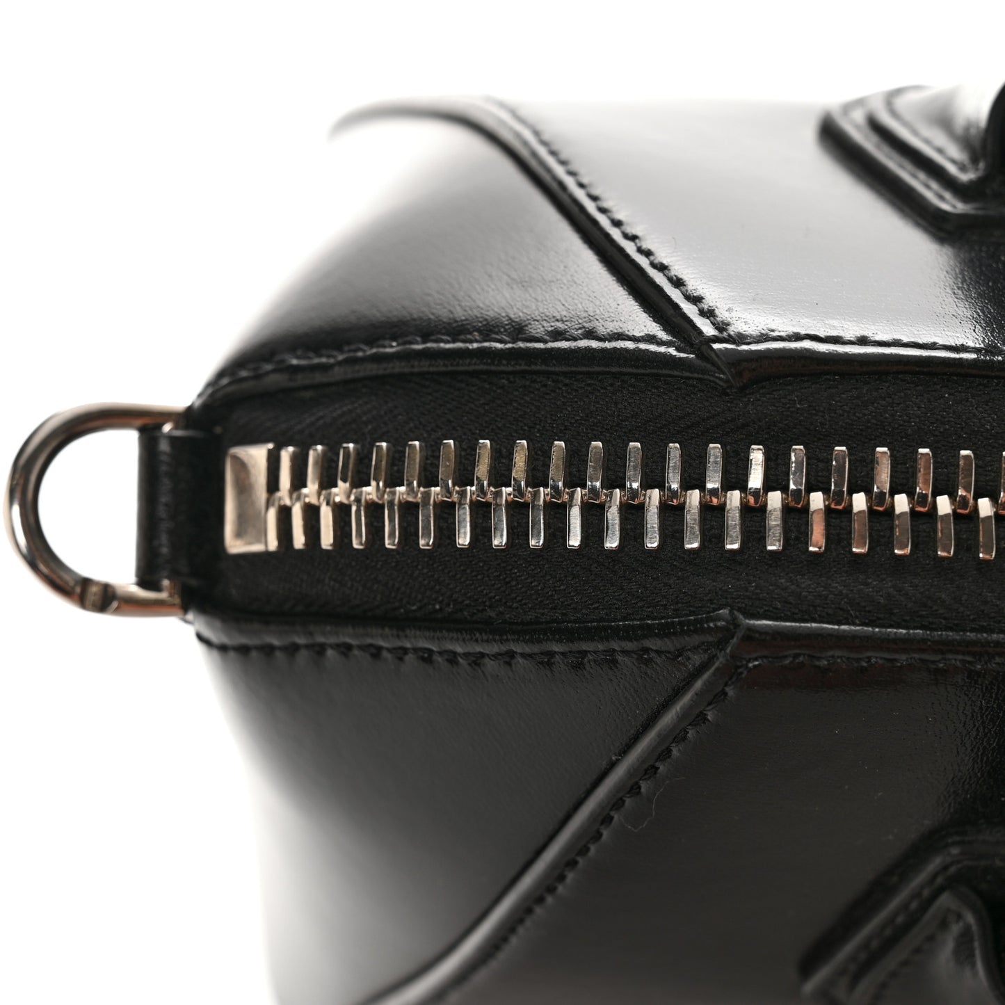 Shiny Lord Calfskin Mini Antigona Black