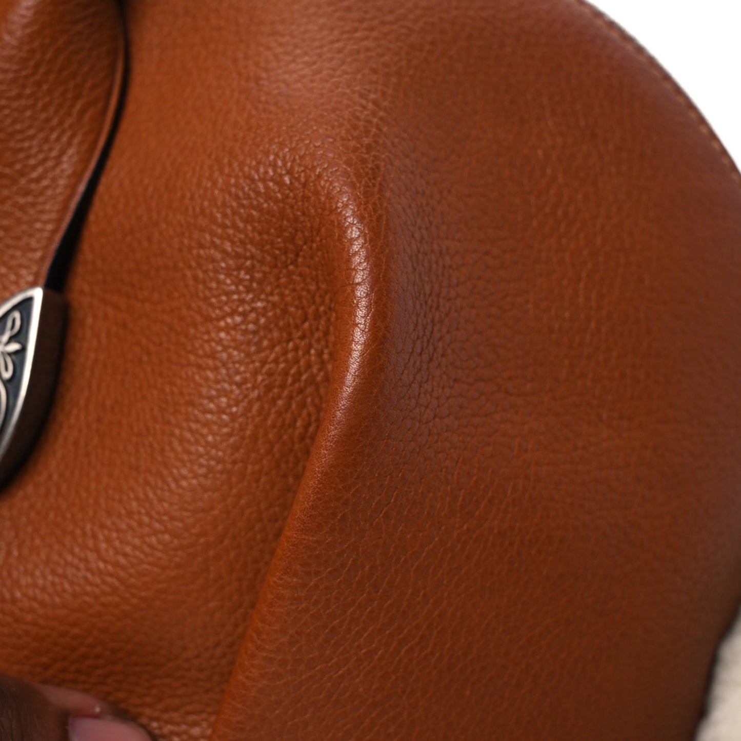 Calfskin Shearling Mini Bunny Western Crossbody Bag Walnut