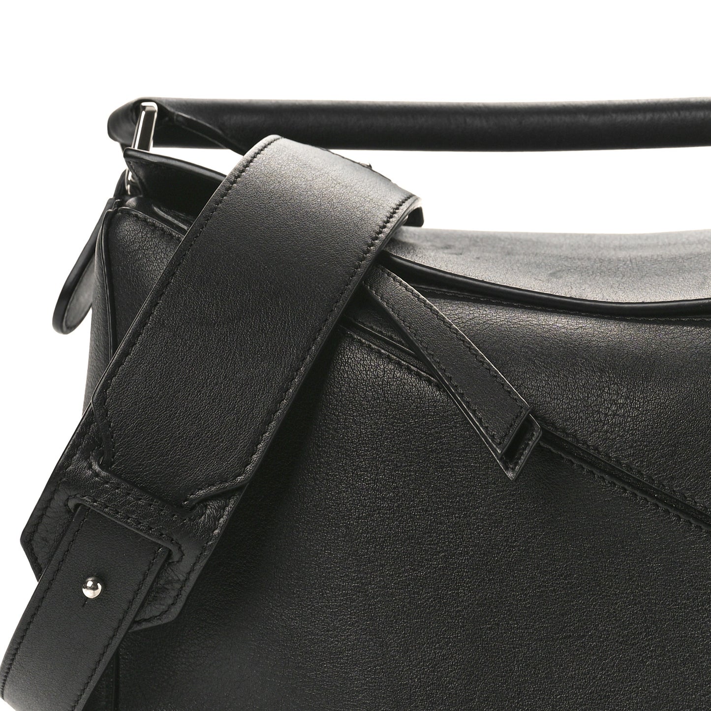 Calfskin Medium Puzzle Bag Black