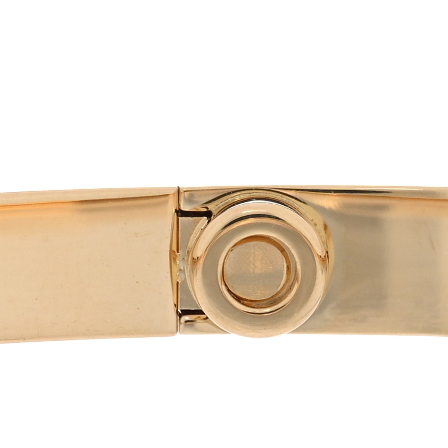 18K Yellow Gold 6 Diamond Small LOVE Bracelet 17