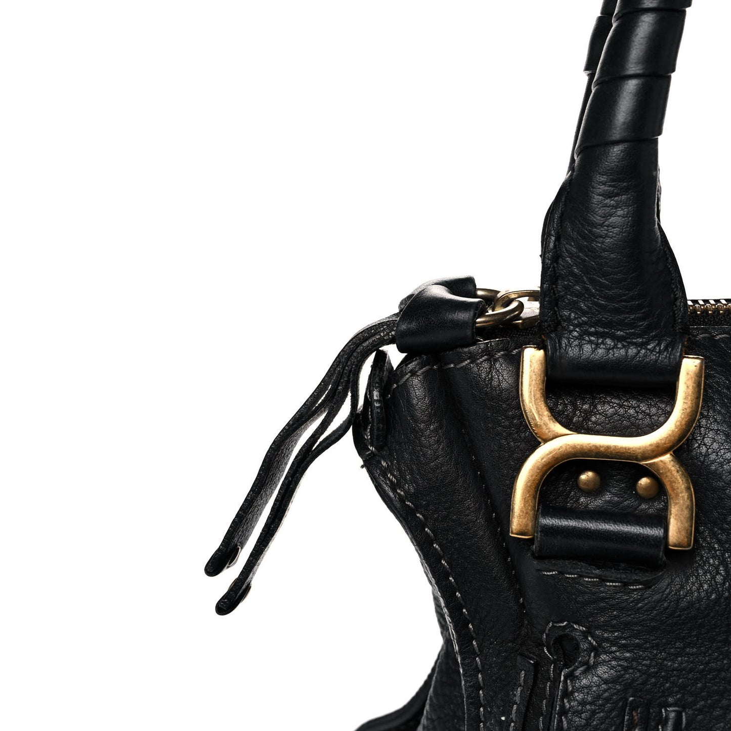 Calfskin Medium Marcie Satchel Black
