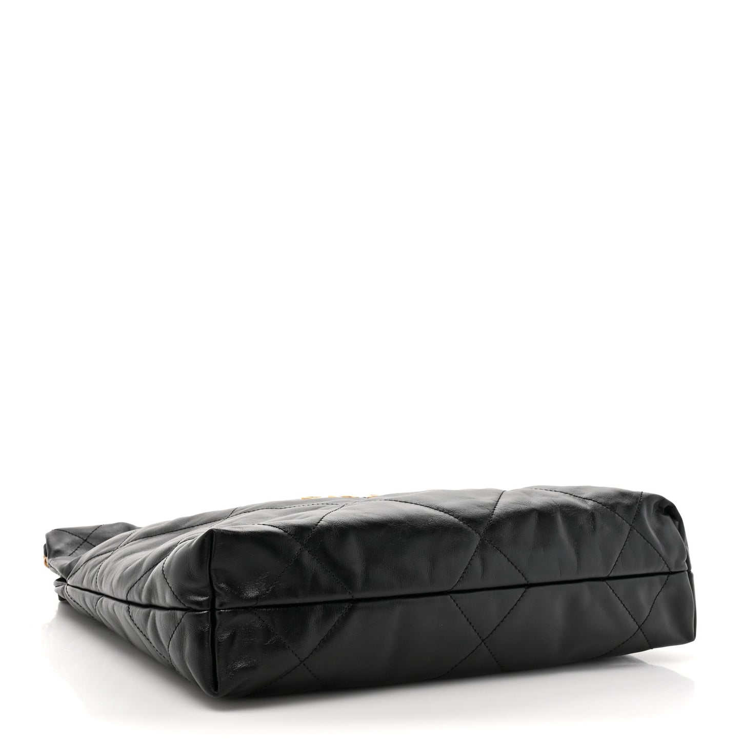 Shiny Calfskin Quilted Small Chanel 22 Black