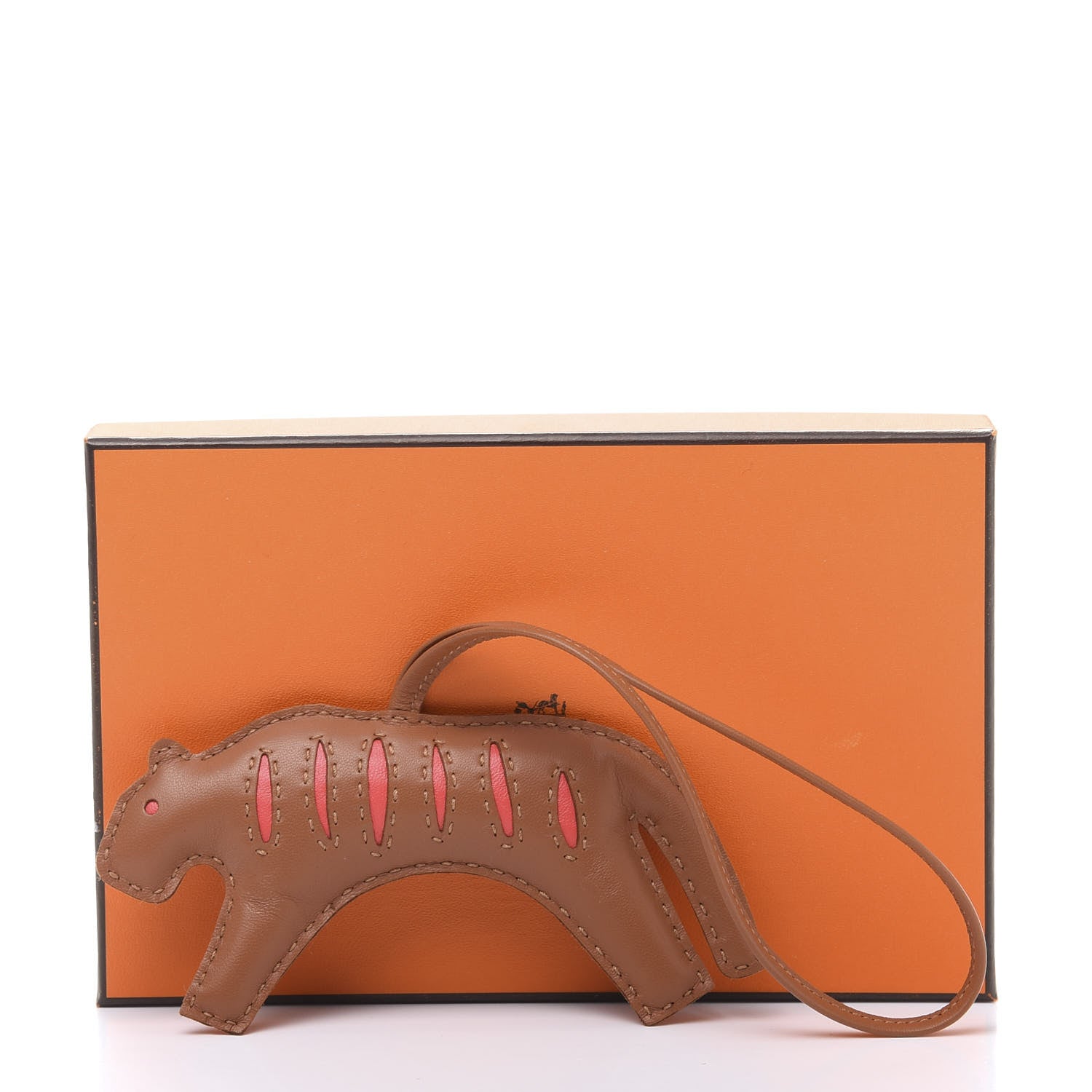 Hermes Milo Lambskin Rooroo Bag Charm Gold Rose Texas 6 of 6