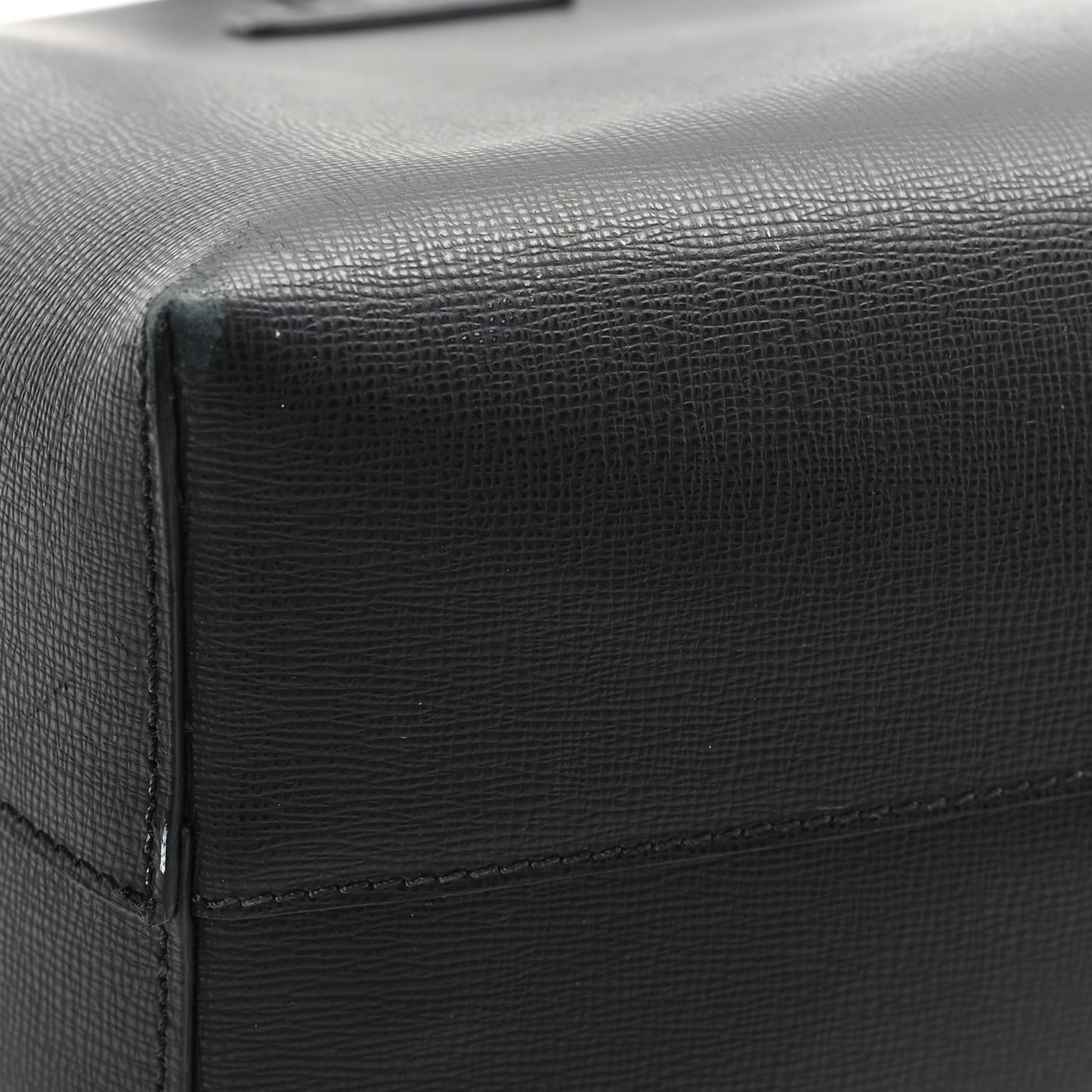 Grained Calfskin Small T Tote Black