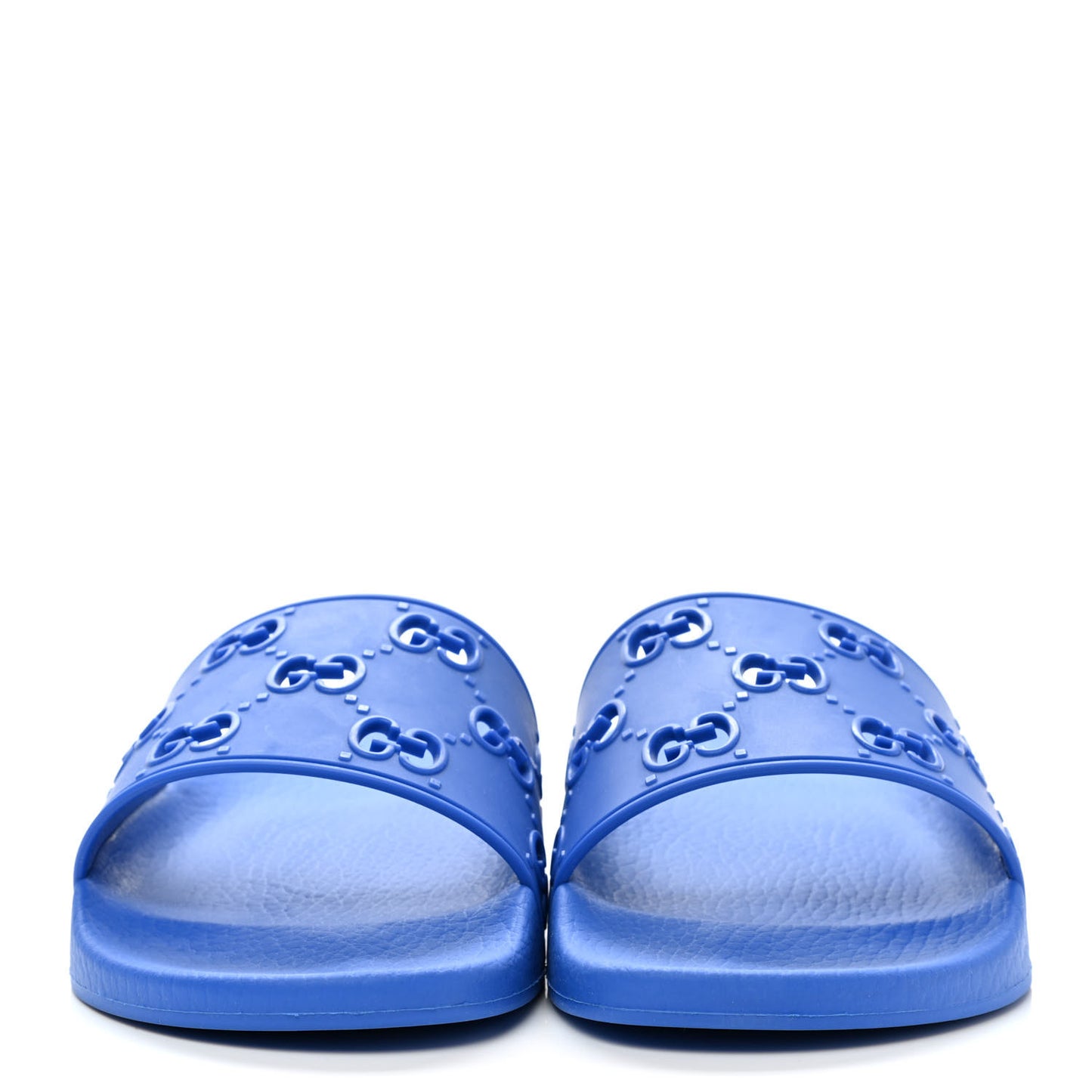 Rubber GG Monogram Mens Slide Sandals 8 Bright Splash